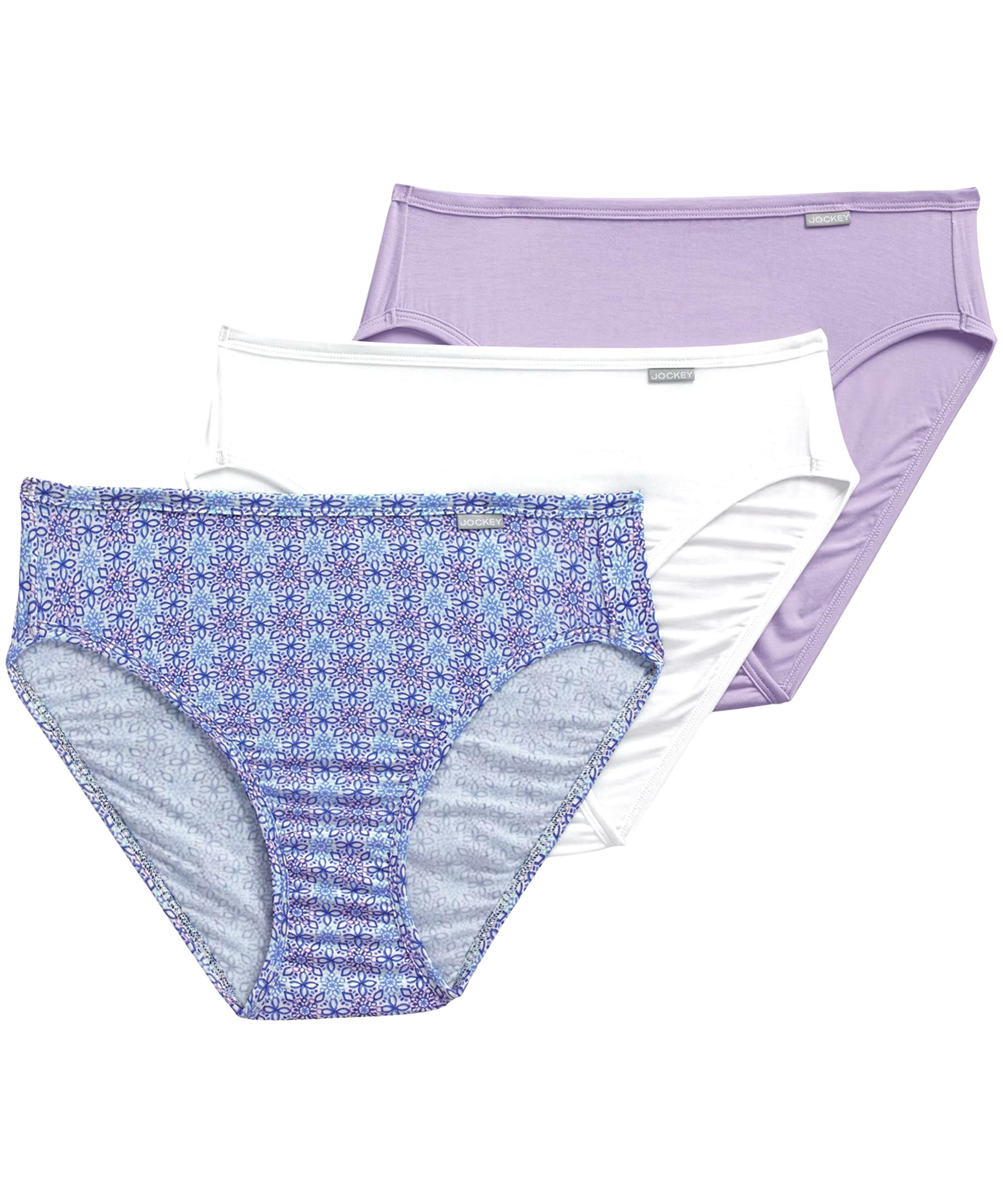 Jockey Women's 3 Pack Elance Supersoft Underwear French Cut Panties