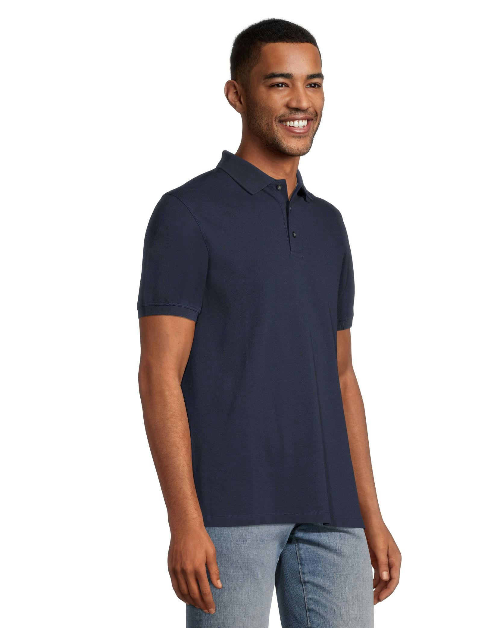 Denver Hayes Men's 50 Wash Stretch Pique Polo - Classic Fit