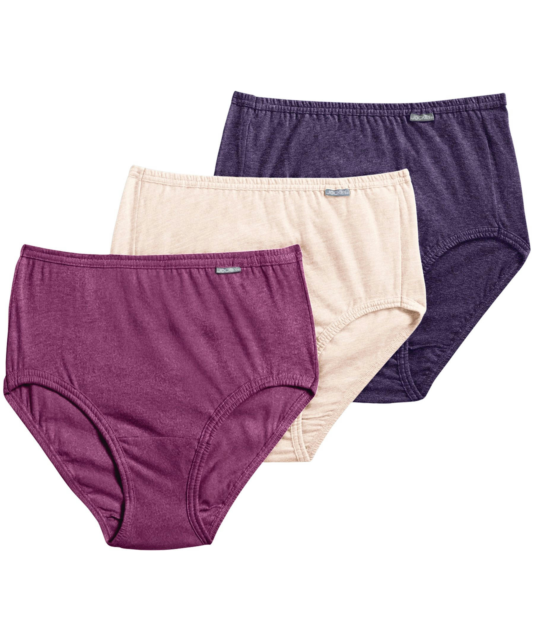 Jockey Women's 3 Pack Basic Briefs Underwear - Extended Size