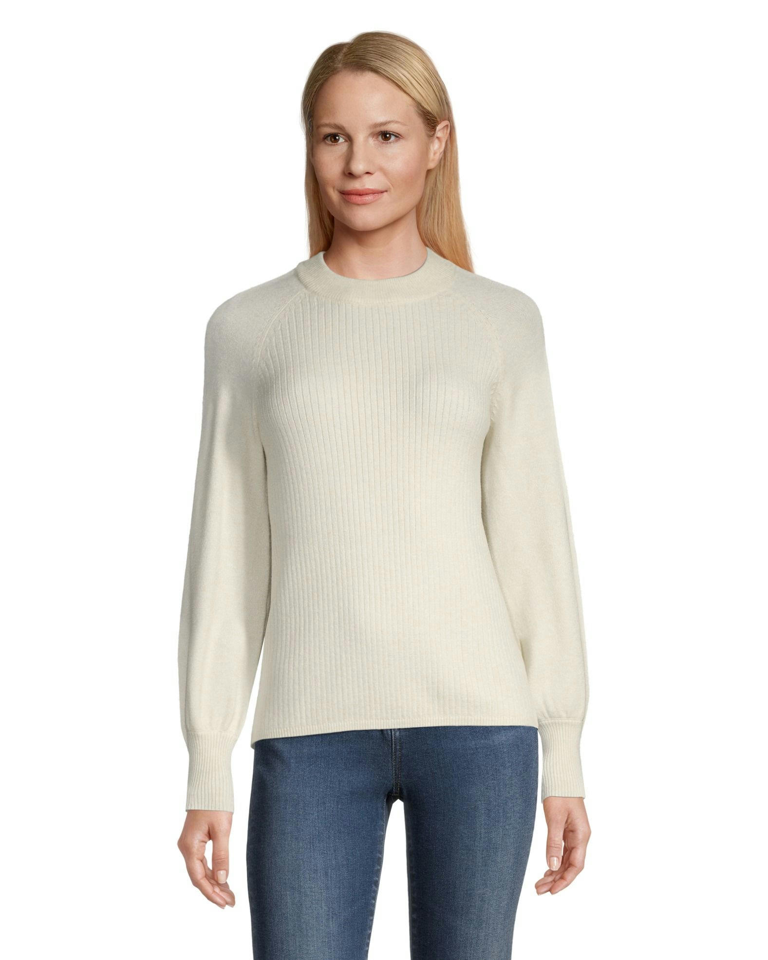 Denver Hayes Women's Crewneck Raglan Bell Sleeve Pullover Sweater