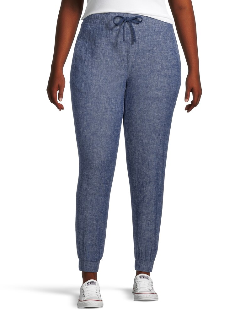 Denver Hayes Women's Linen High Rise Jogger Pants