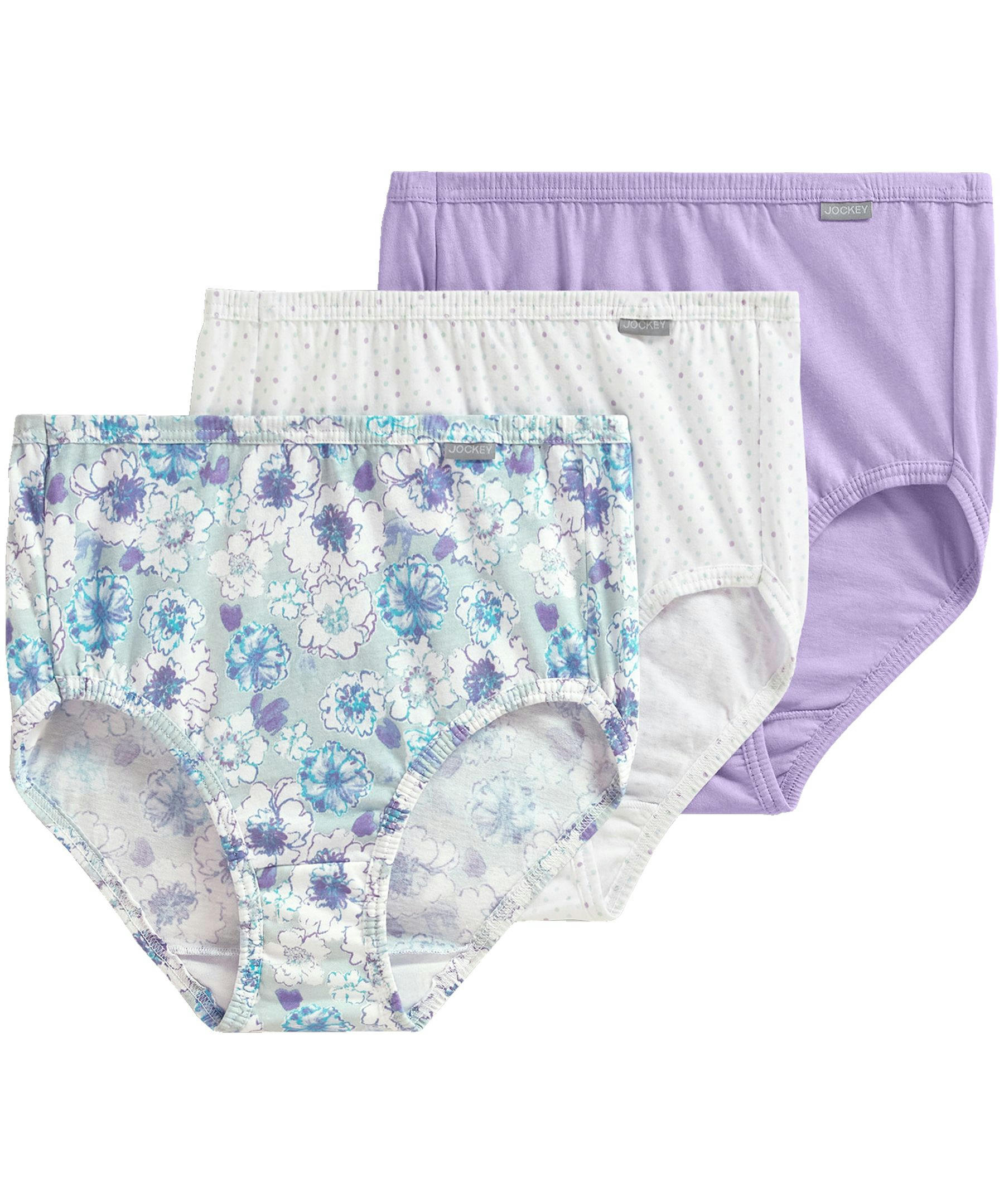 Jockey Women's 3 Pack Basic Briefs Underwear - Extended Size