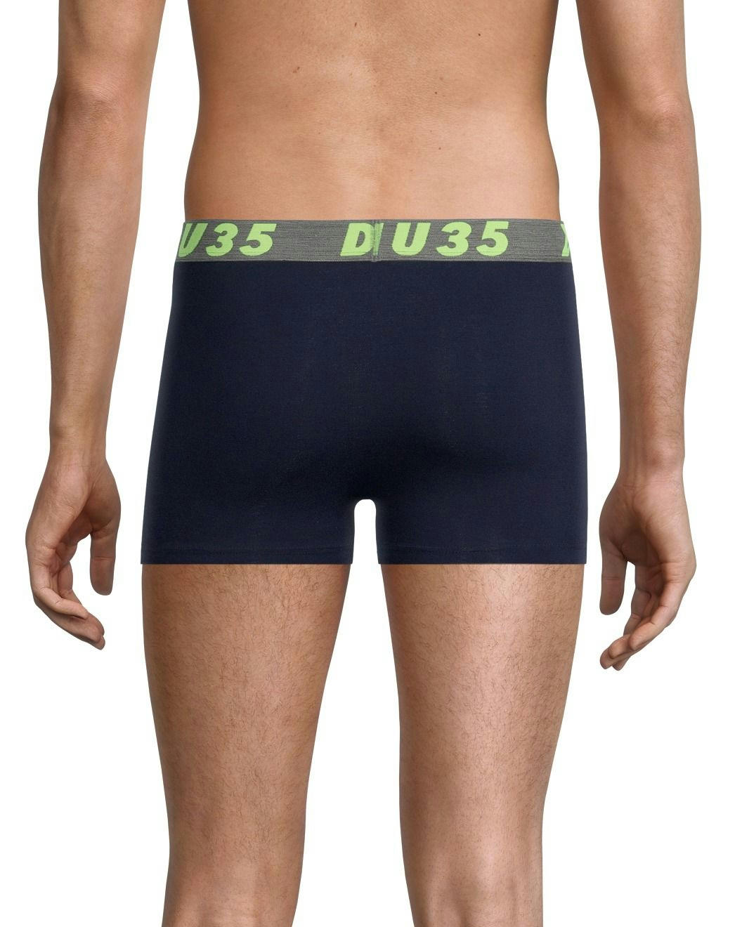 Denver Hayes Men's 2 Pack Fashion Side X Side Cotton Stretch Trunk Briefs with Elastic Waistband
