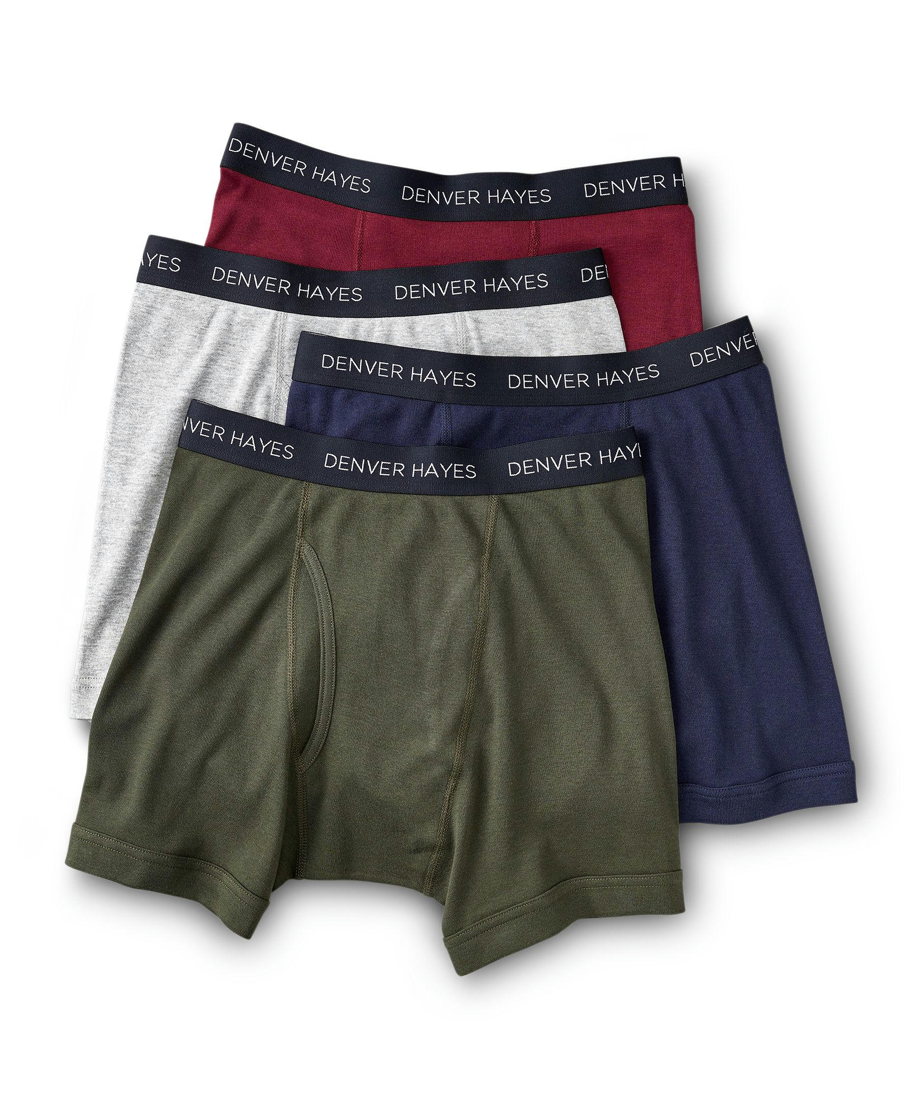 Denver Hayes Men's 4 Pack Classic Boxer Briefs