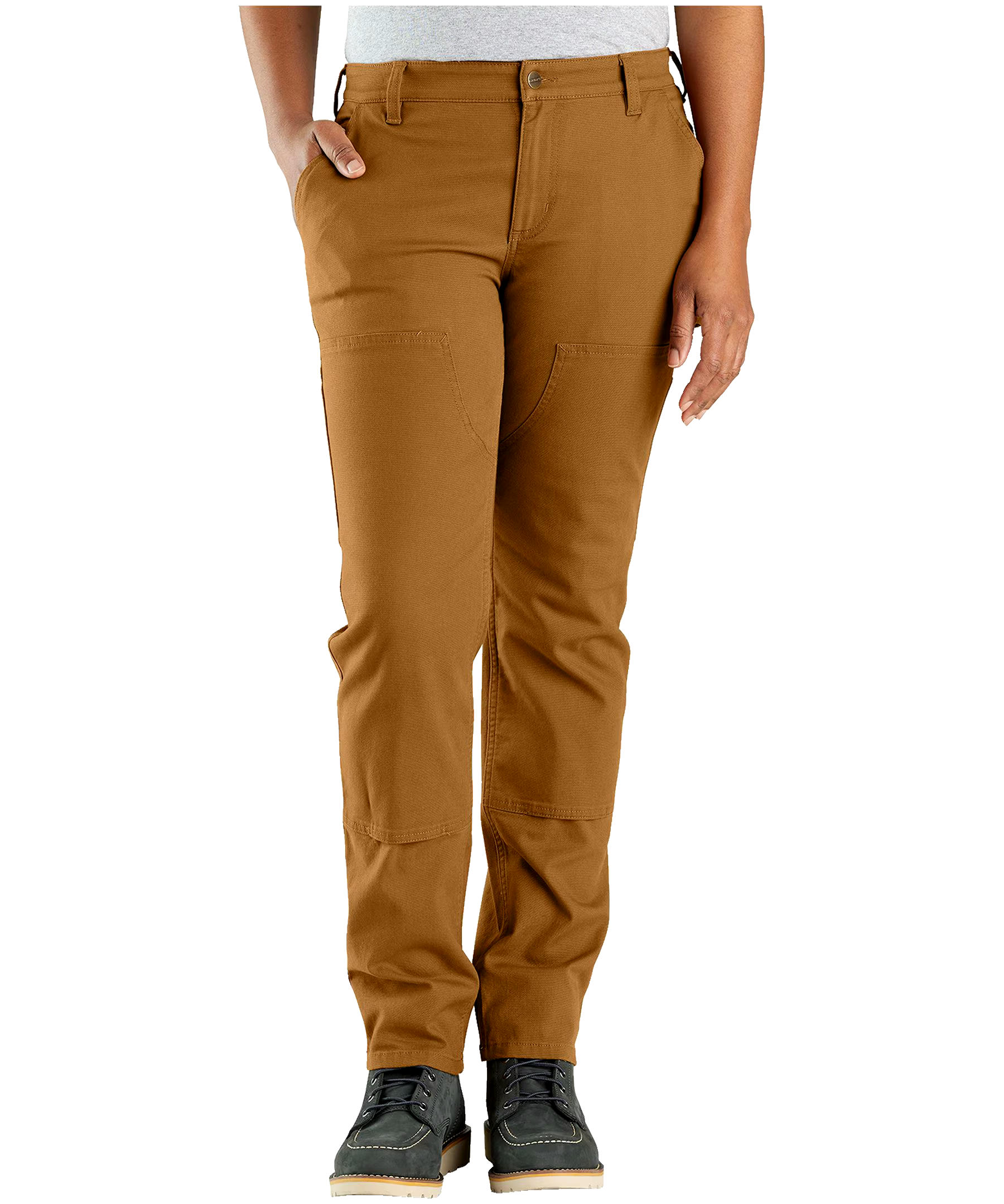 Carhartt Women's Mid Rise Relaxed Fit Double Front Canvas Work Pants
