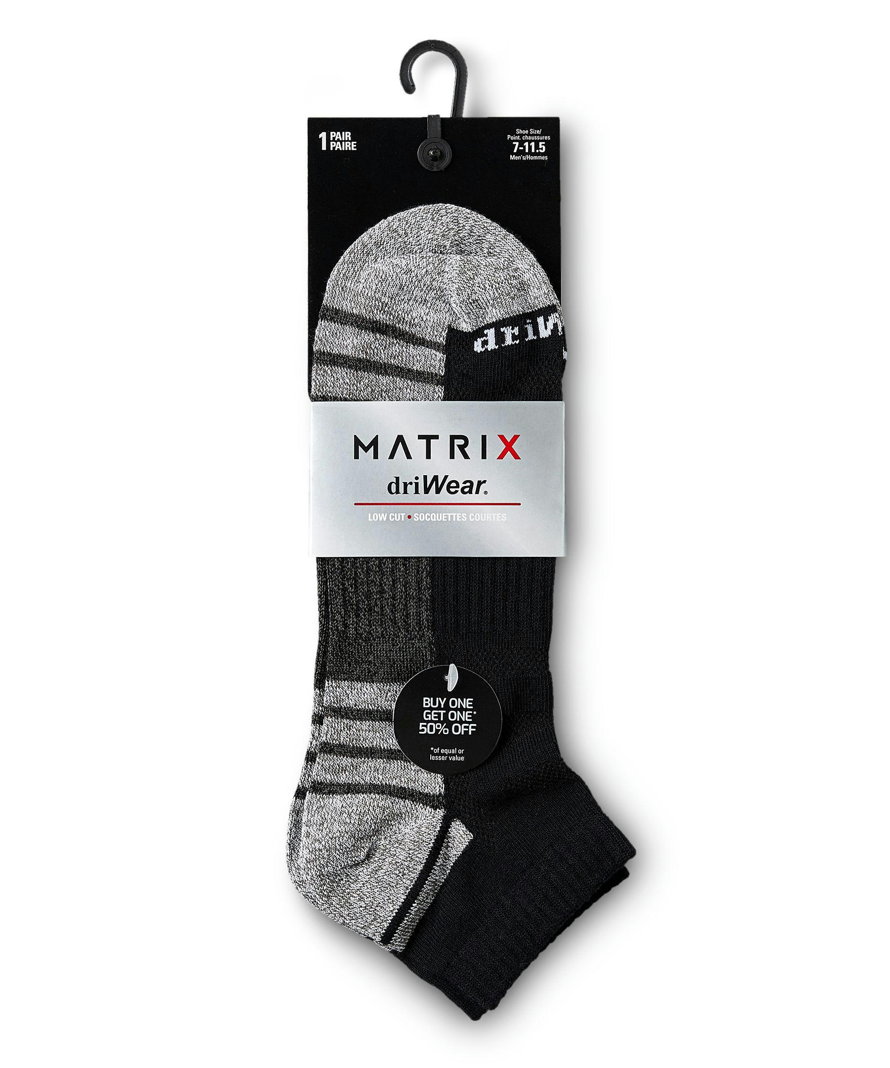Matrix Men's driWear Low Cut Thin Sport Socks