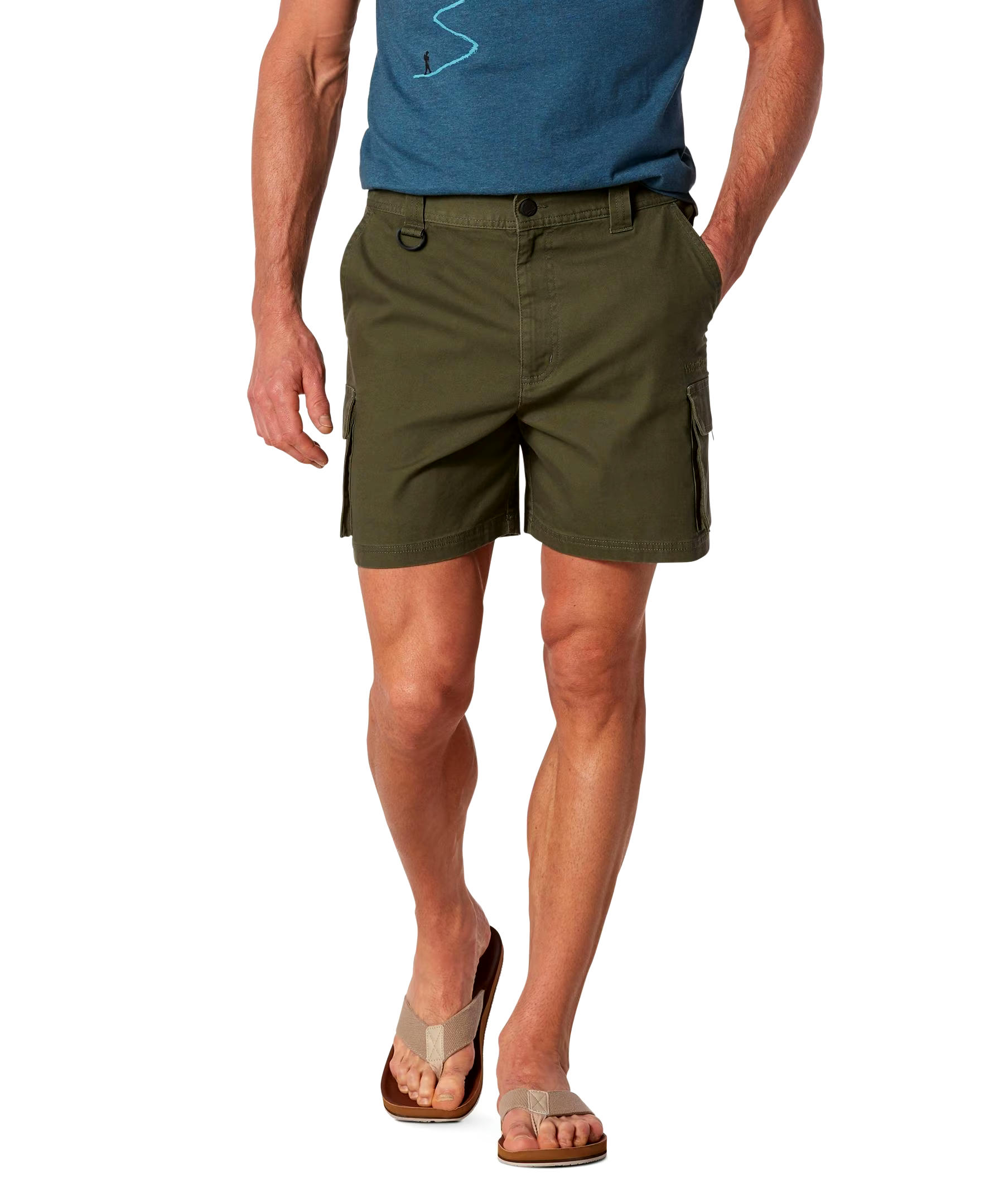 Men's Canvas Stretch Cargo Pocket Hiking Shorts