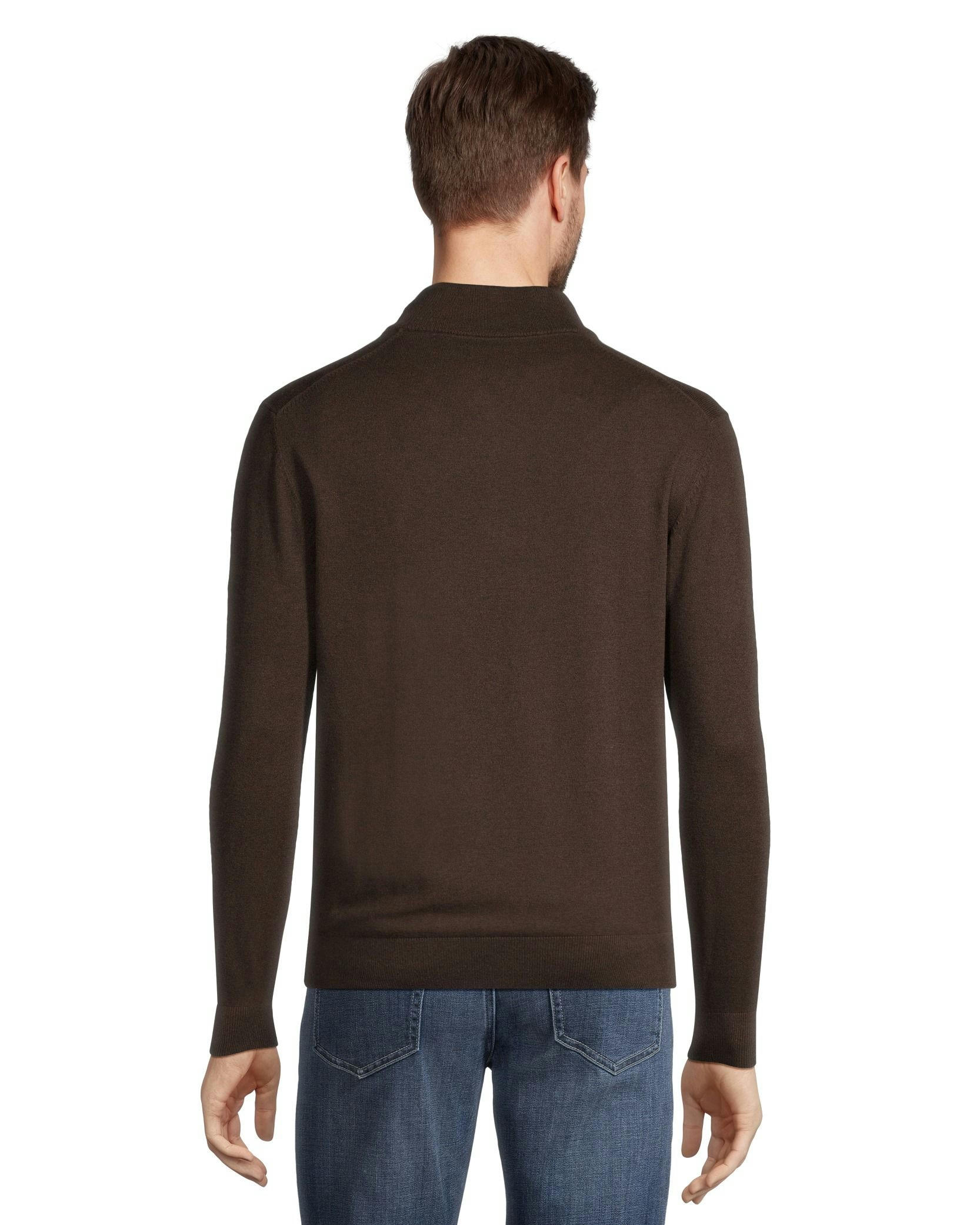 Denver Hayes Men's Soft Cotton 1/4 Zip Sweater