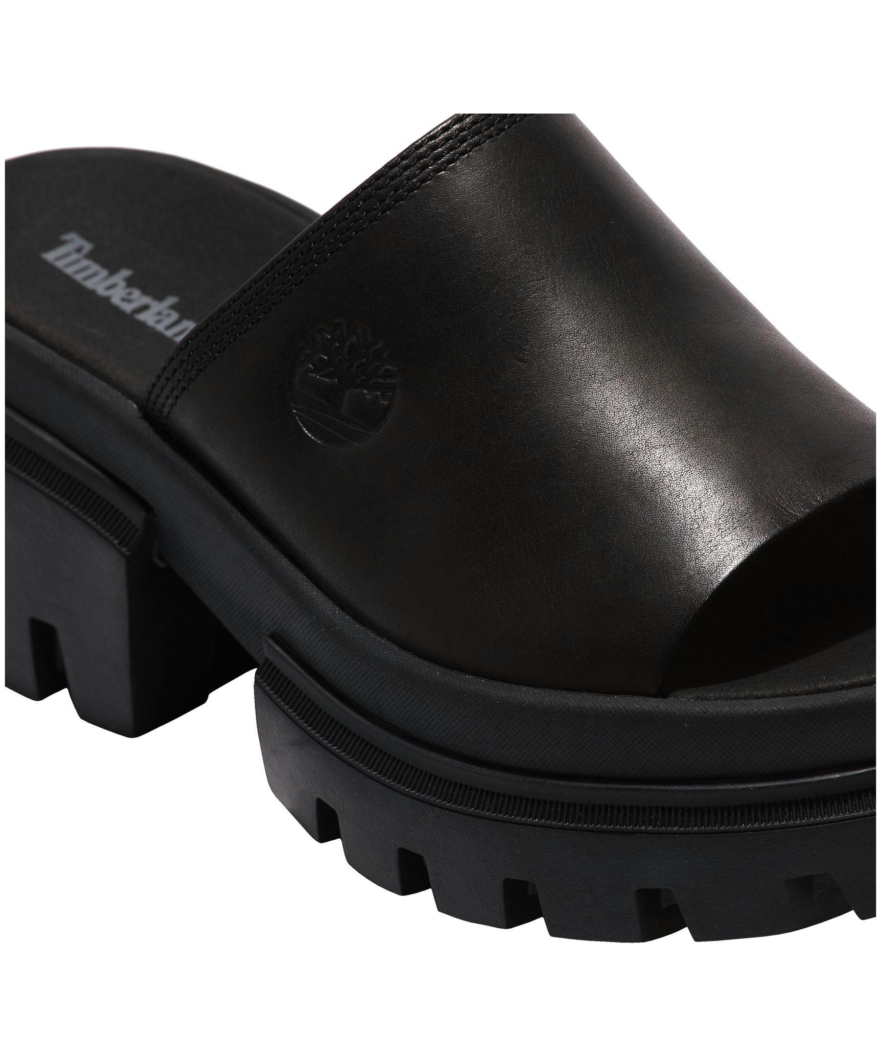 Women's Everleigh Leather Slides - Black