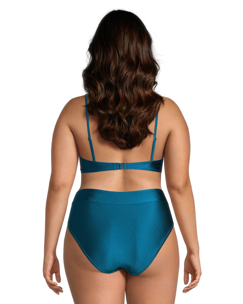 Women's Shimmer Twist Bandeau Bikini Swim Top