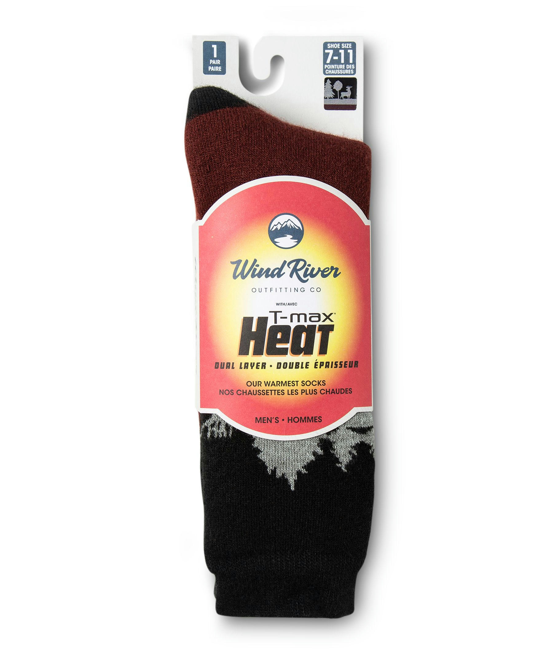 WindRiver Men's T-Max Heat Dual Layer Thermal Boot Socks