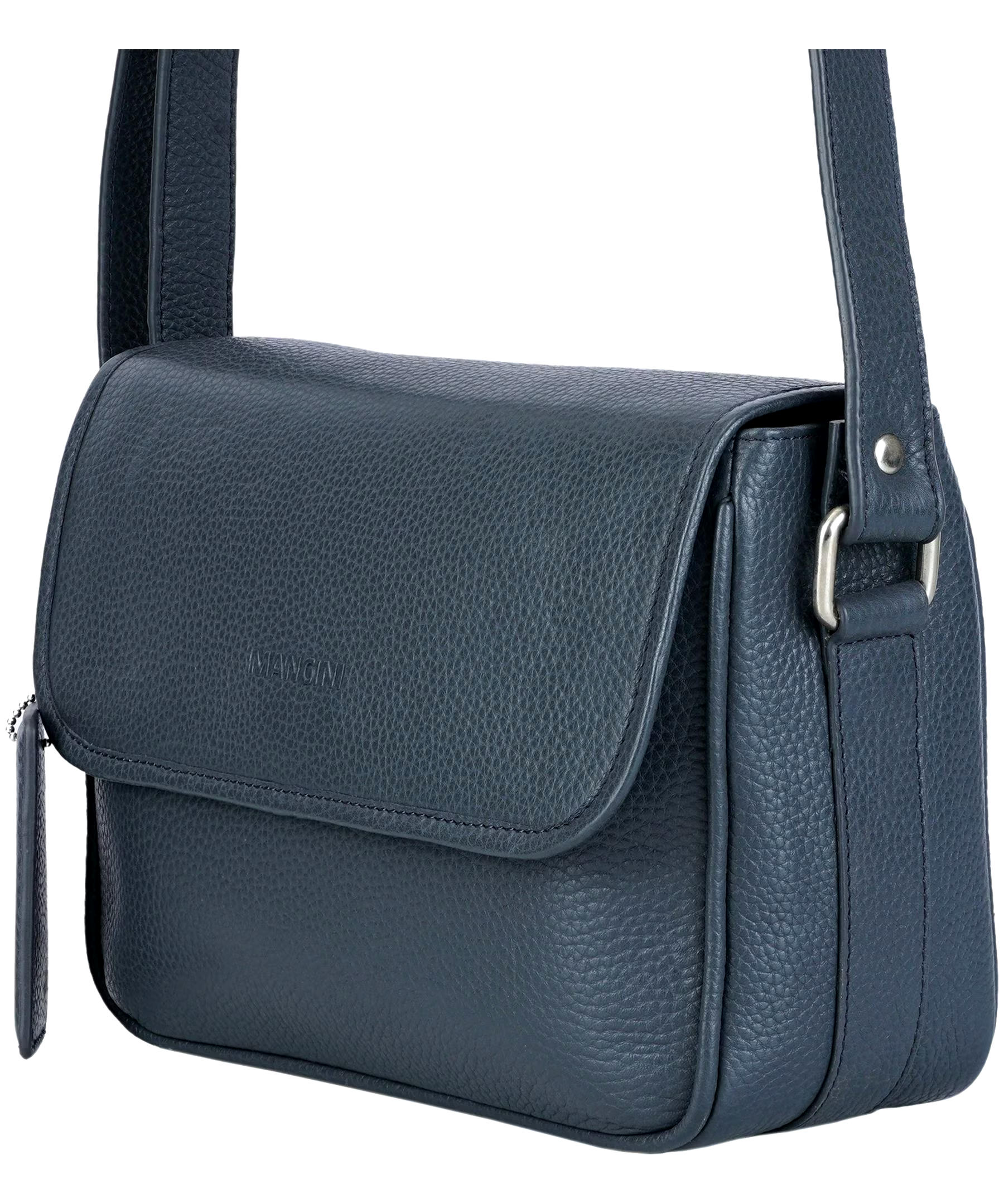 Mancini Leather Goods Women's Pebelled Kemberly Flap Closure Handbag