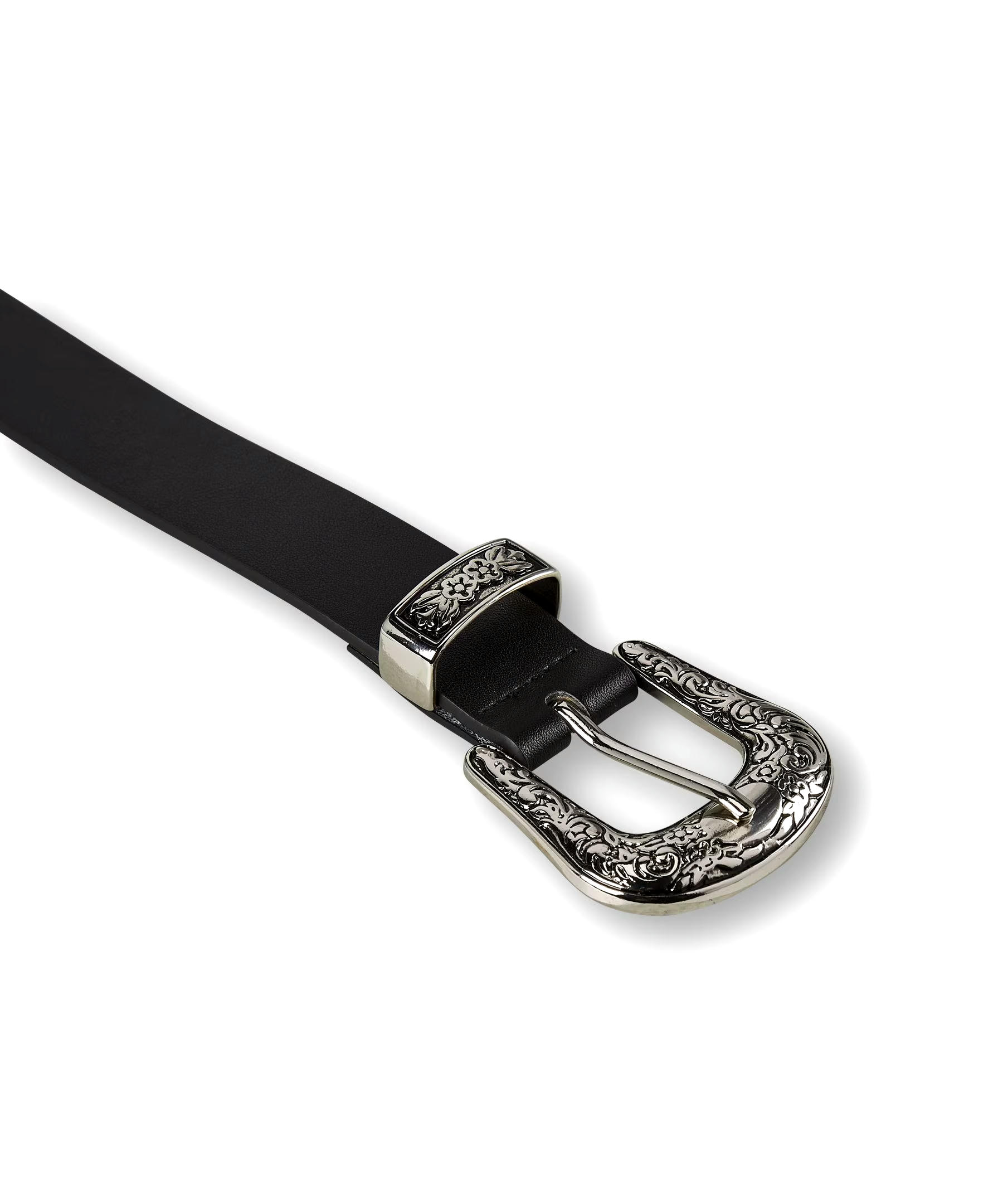 Denver Hayes Women's 1 Inch Leather Belt with 2 Piece Buckle