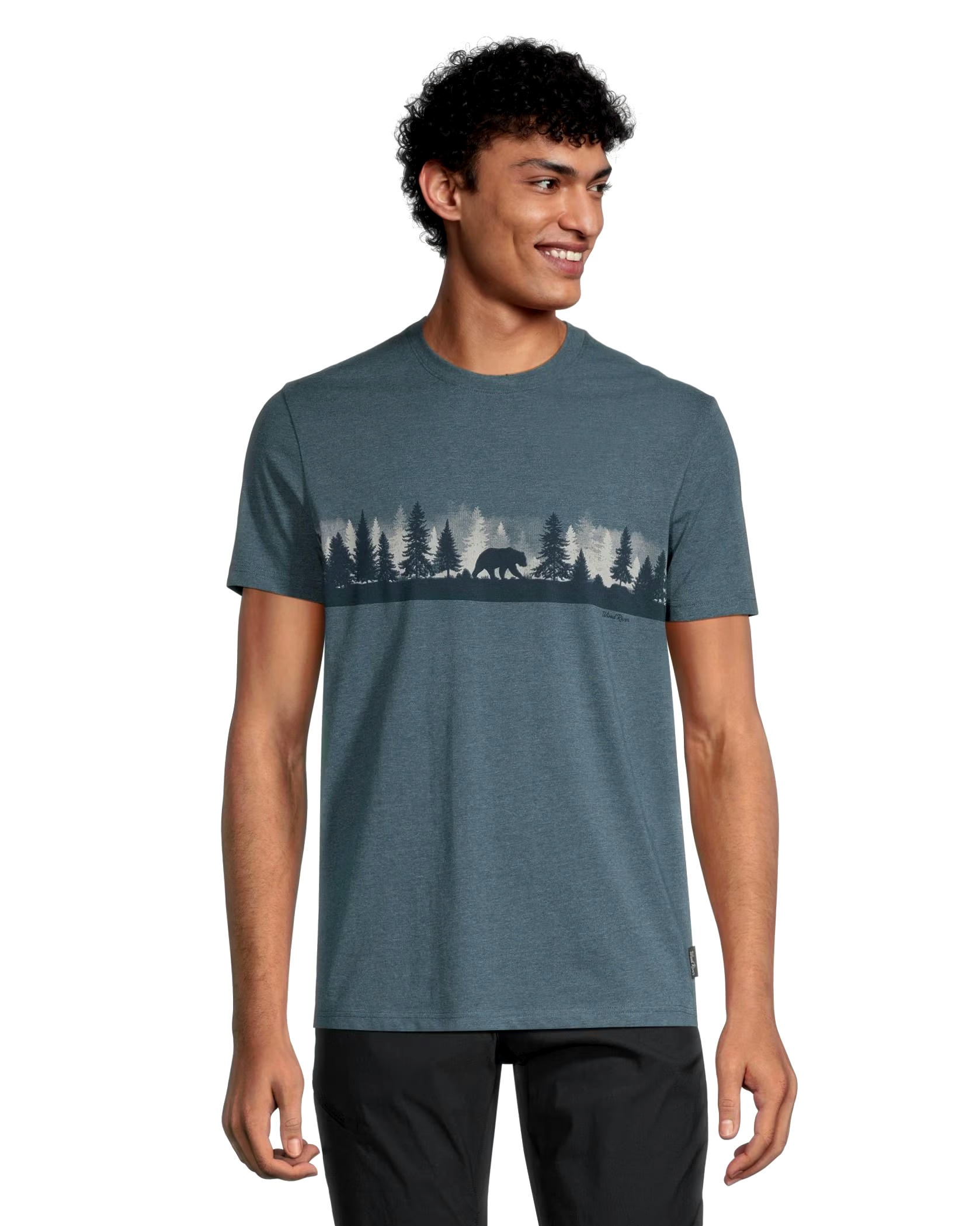 WindRiver Men's Adventure Awaits Graphic Short Sleeve Crew Neck T Shirt