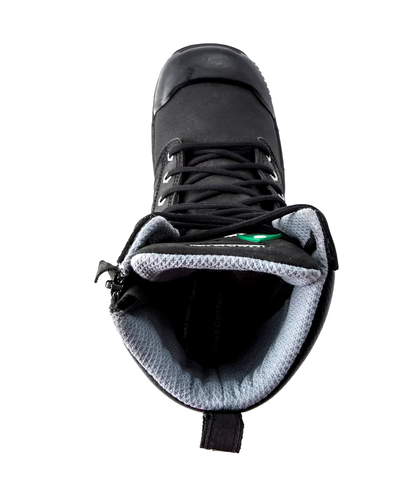 Dakota WorkPro Series Women's 8 Inch Quad Basic Steel Toe Composite Plate Internal Metatarsal Leather Work Boots - Black