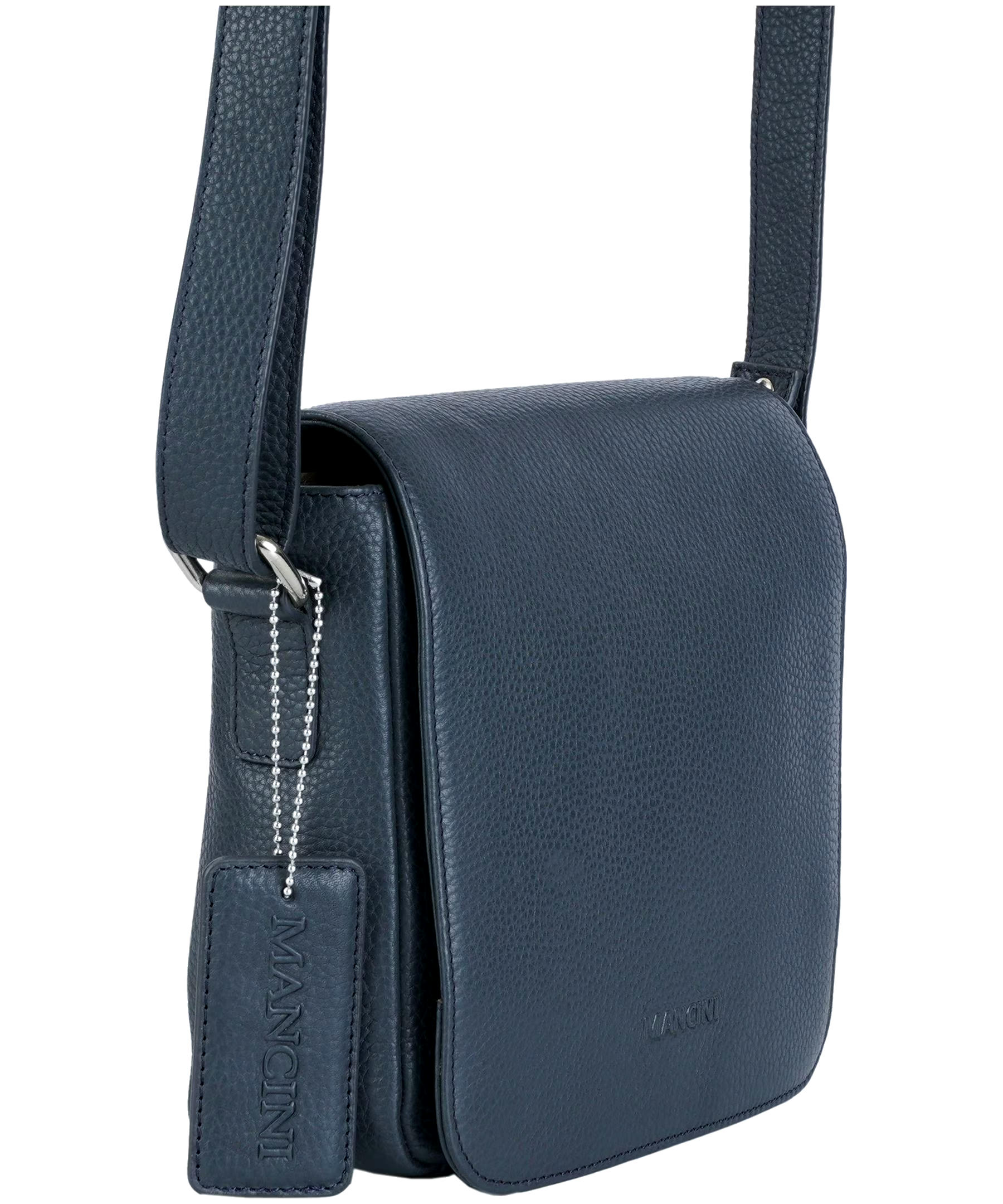 Mancini Leather Goods Women's Pebelled Page Crossbody Bag