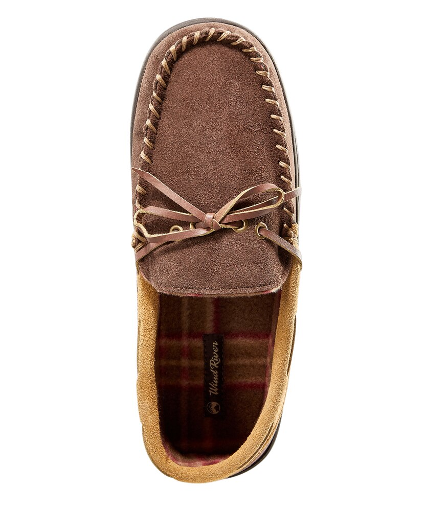 WindRiver Men's Suede Handsewn Slippers