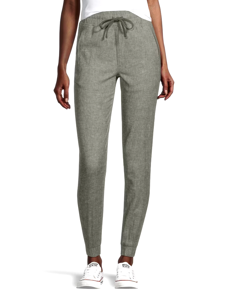 Denver Hayes Women's Linen High Rise Jogger Pants