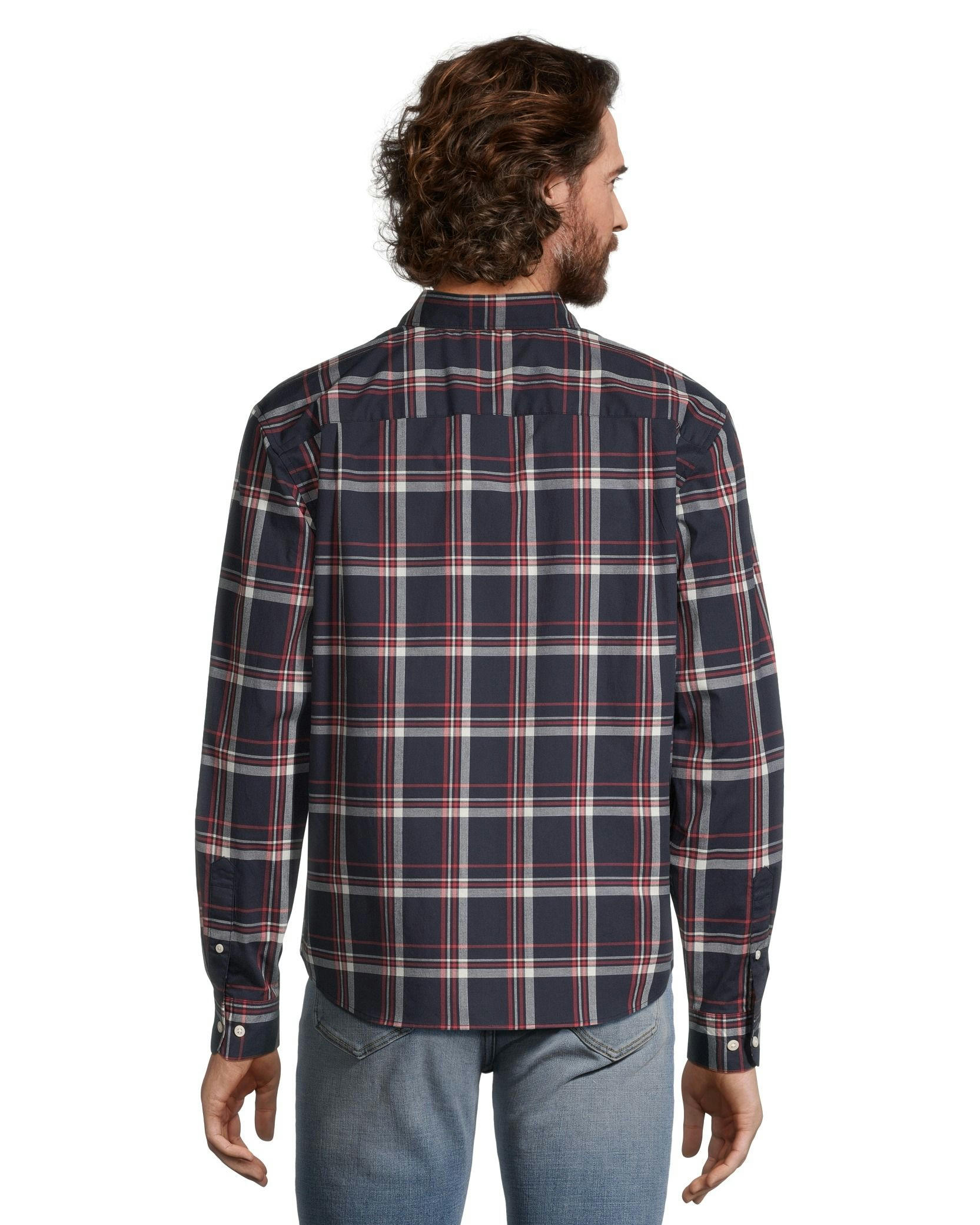 Denver Hayes Sport Plaid Classing Fit Long Sleeve Shirt
