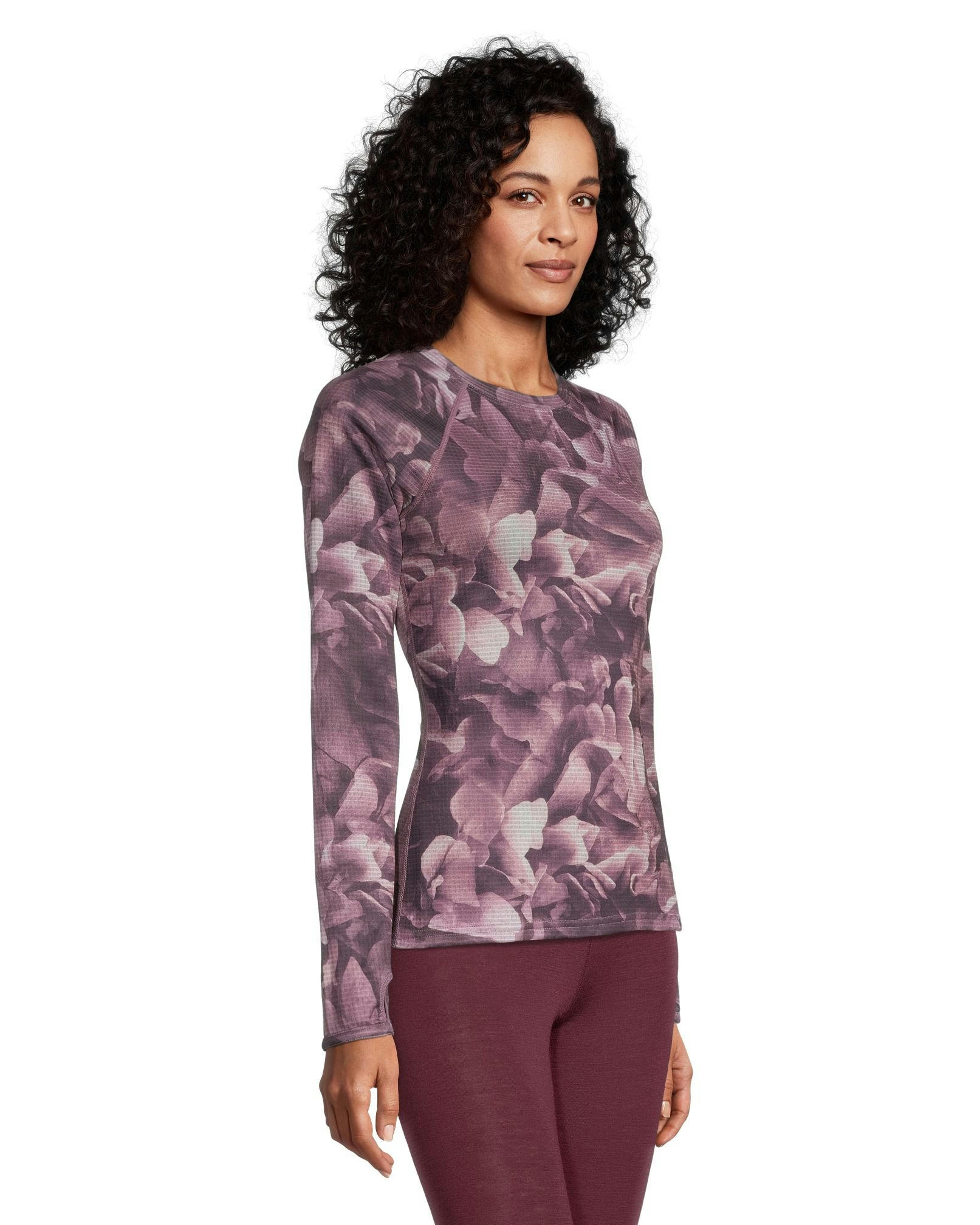 WindRiver Women's T-Max Heat Grid Crew Neck Long Sleeve Fleece Top - Black