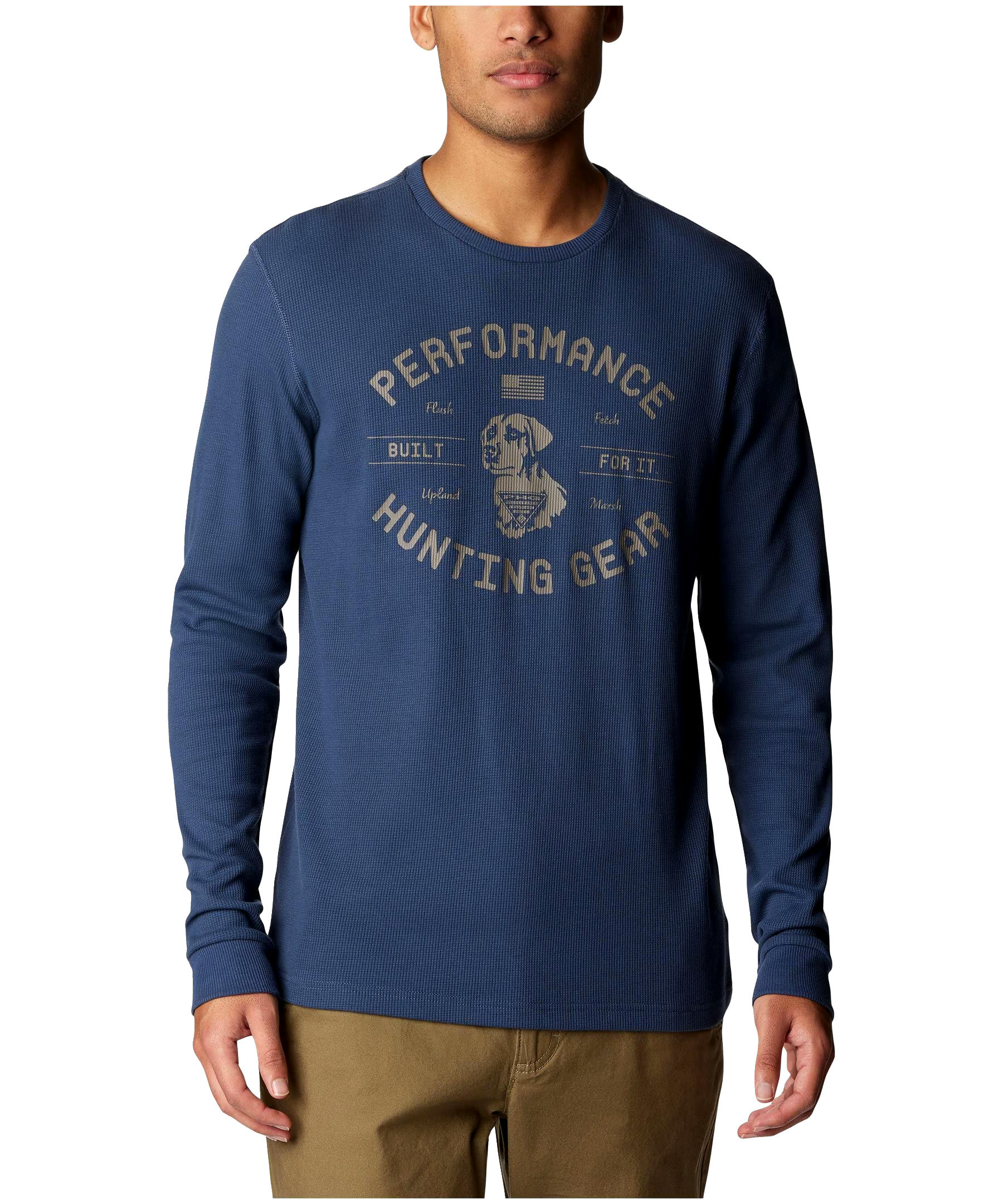 Columbia Men's Built For It Performance Hunting Gear Long Sleeve Waffle T Shirt