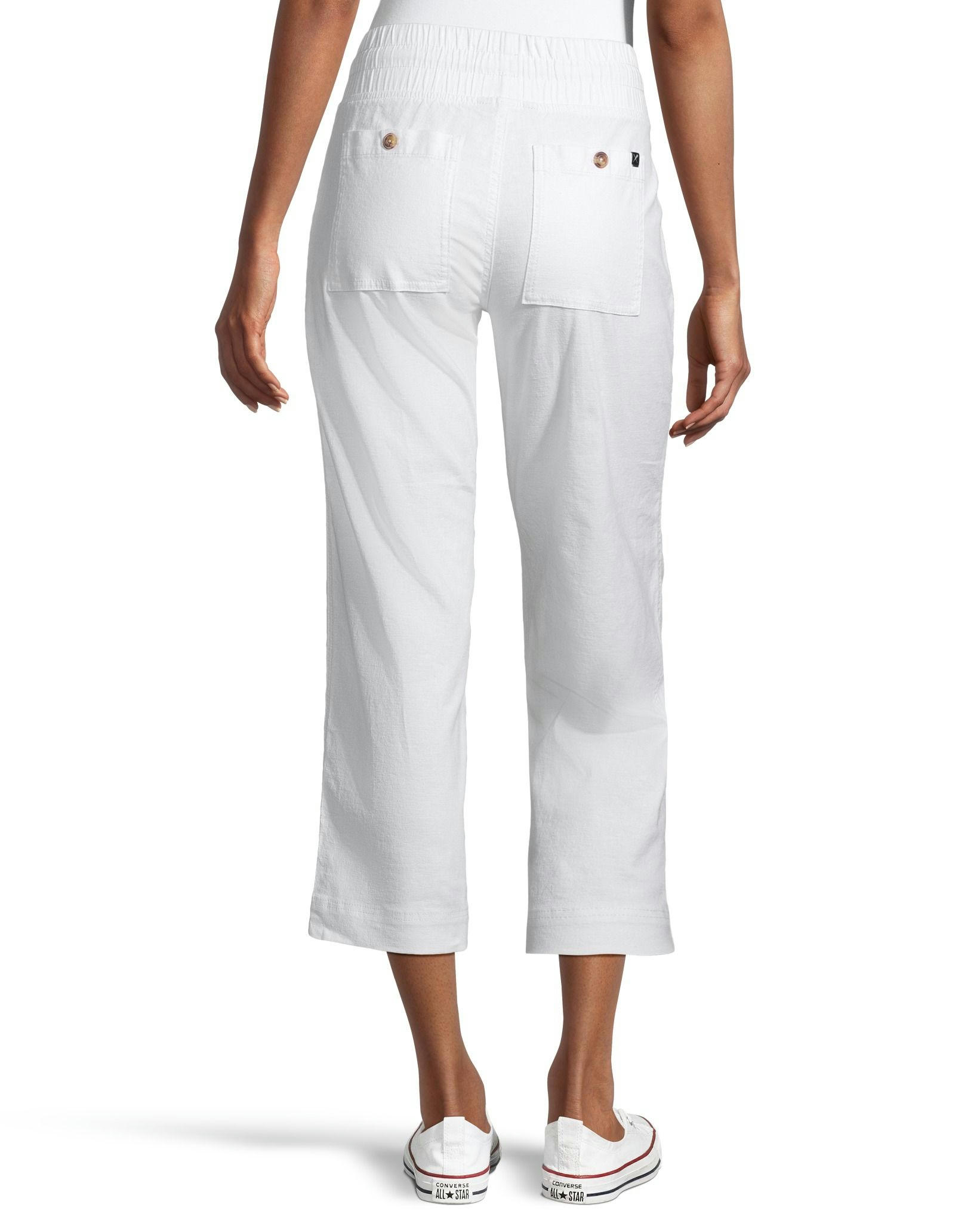 Denver Hayes Women's Mid Rise Wide Leg Crop Pants