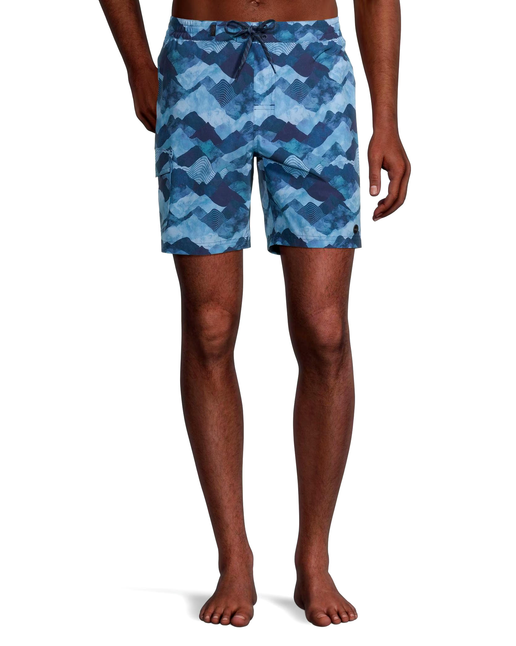 FarWest Men's All-Over-Print Quick Dry E-Board Shorts