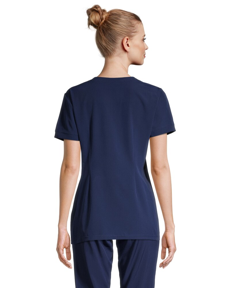 Scrubletics Women's V Neck Racer Back Scrub Top - Black