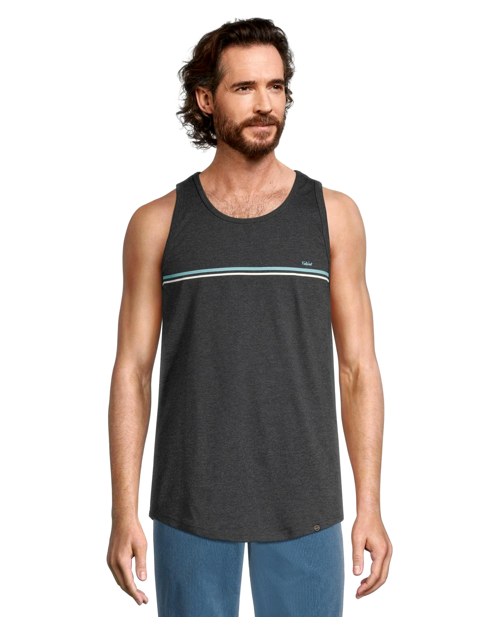 FarWest Men's Basic Crewneck Tank Top
