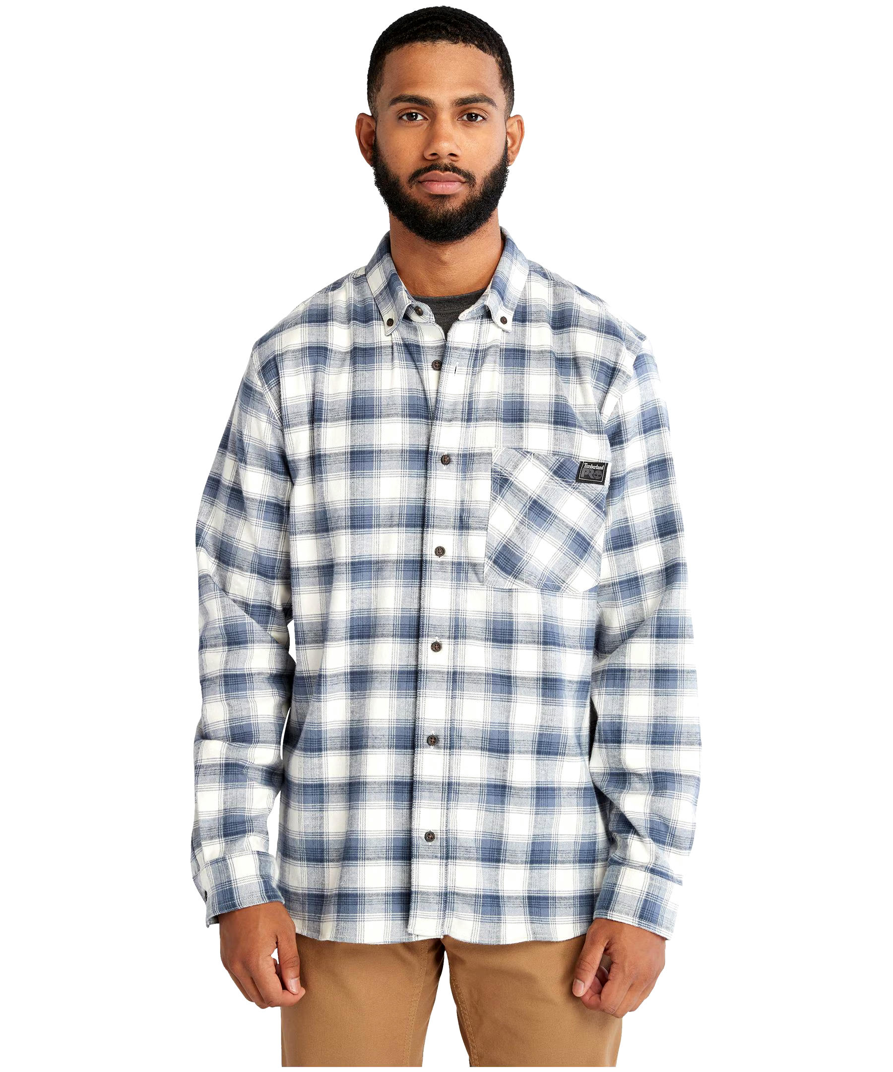 Timberland Pro Men's Woodfort Lightweight Long Sleeve Original Fit Flannel Shirt