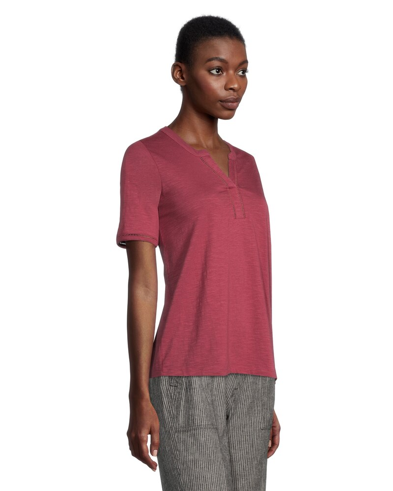 Women's Semi-Fitted Y-Neck T Shirt