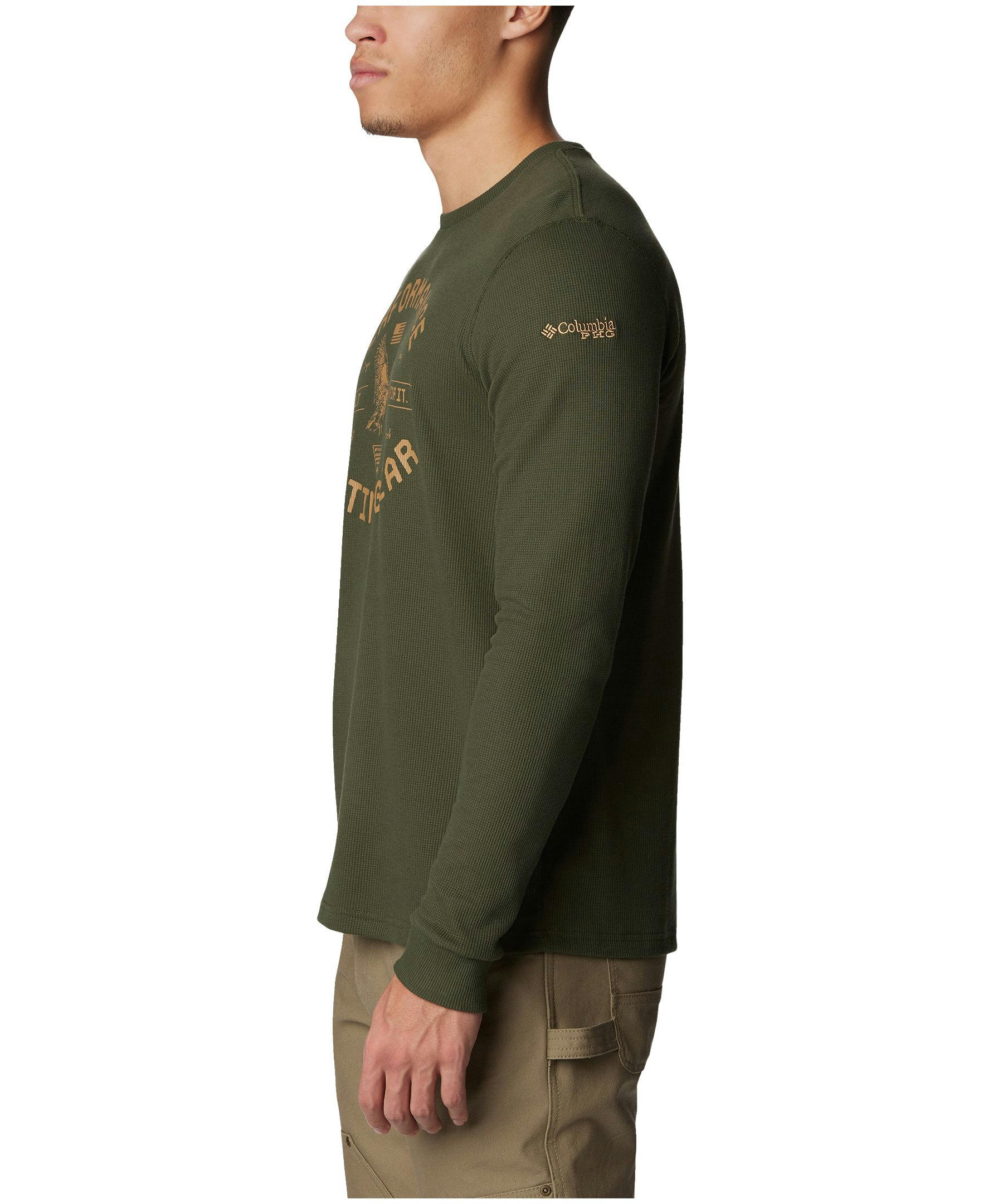 Columbia Men's Built For It Performance Hunting Gear Long Sleeve Waffle T Shirt