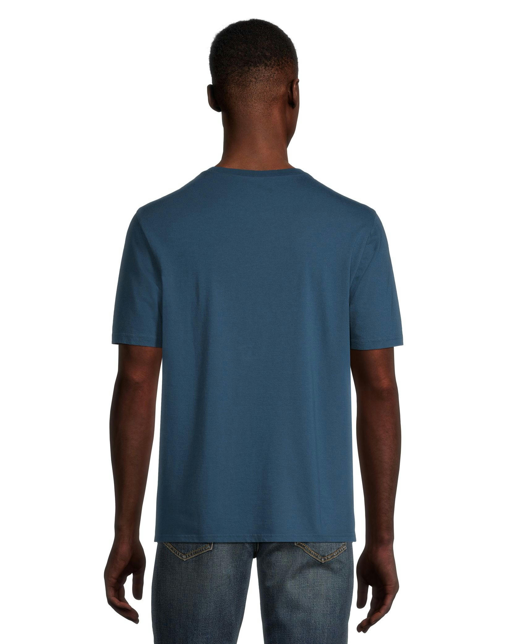 Denver Hayes Men's 50 Wash Classic Fit Chest Pocket Crewneck Cotton T Shirt