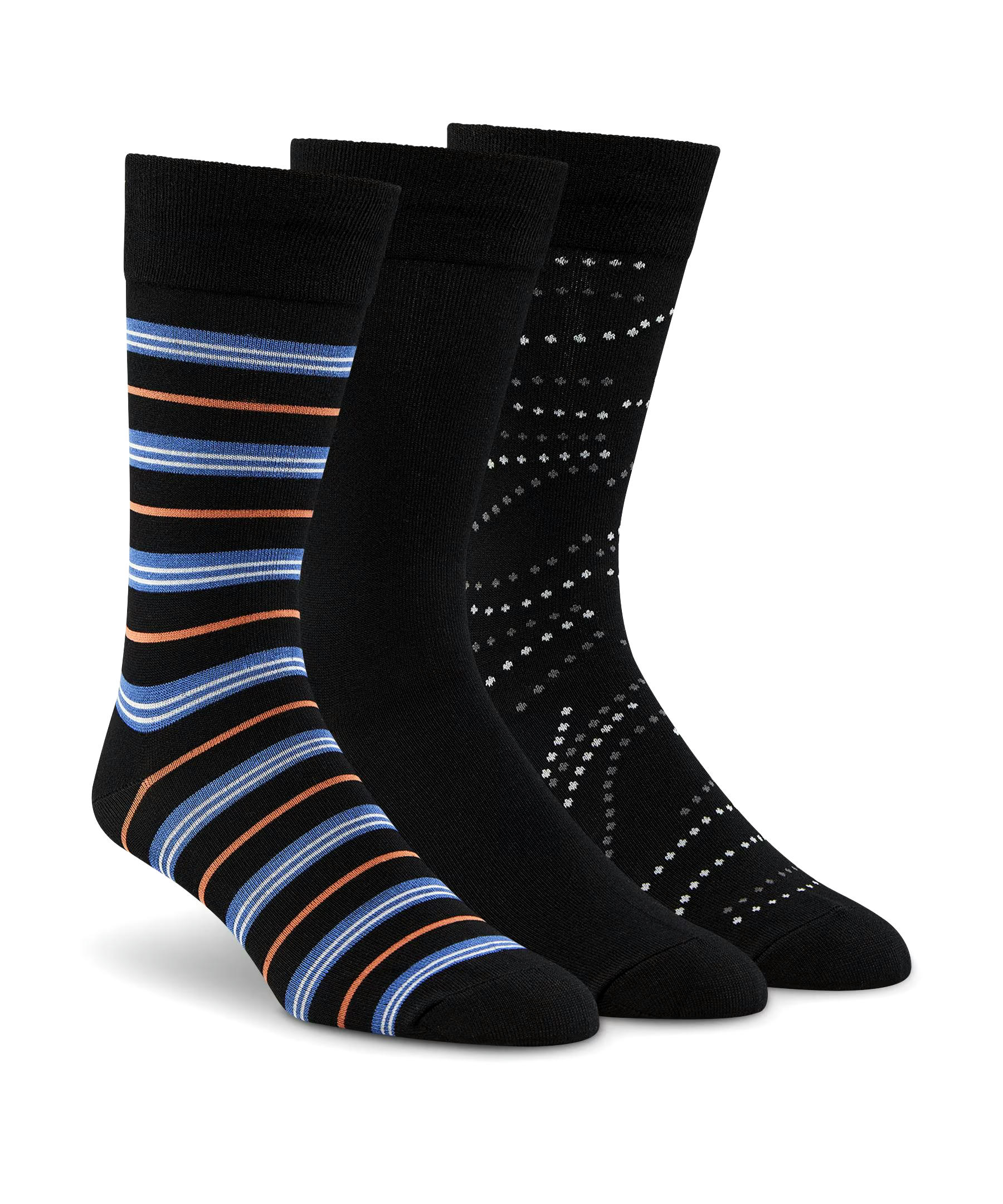 Denver Hayes Men's Casual Crew Socks, 3 Pack