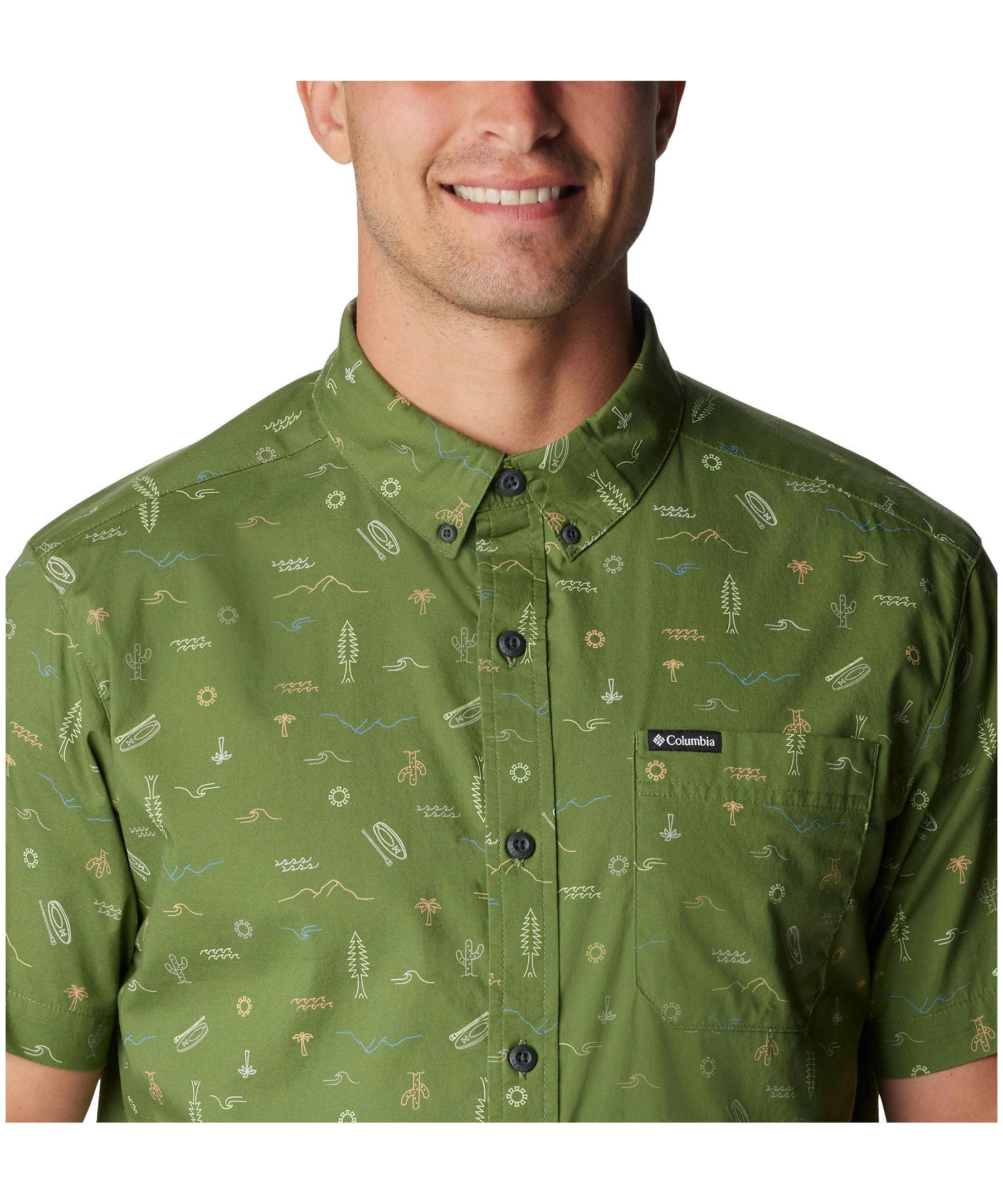 Columbia Men's Rapid Rivers Short Sleeve Printed Shirt