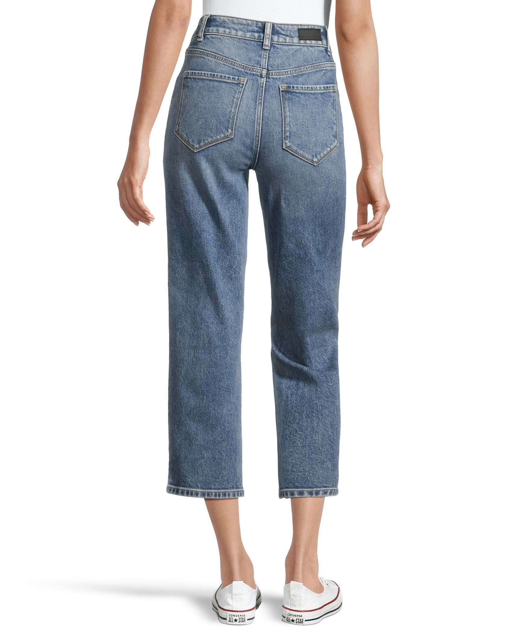 Denver Hayes Women's High Rise Straight Leg Crop Jeans