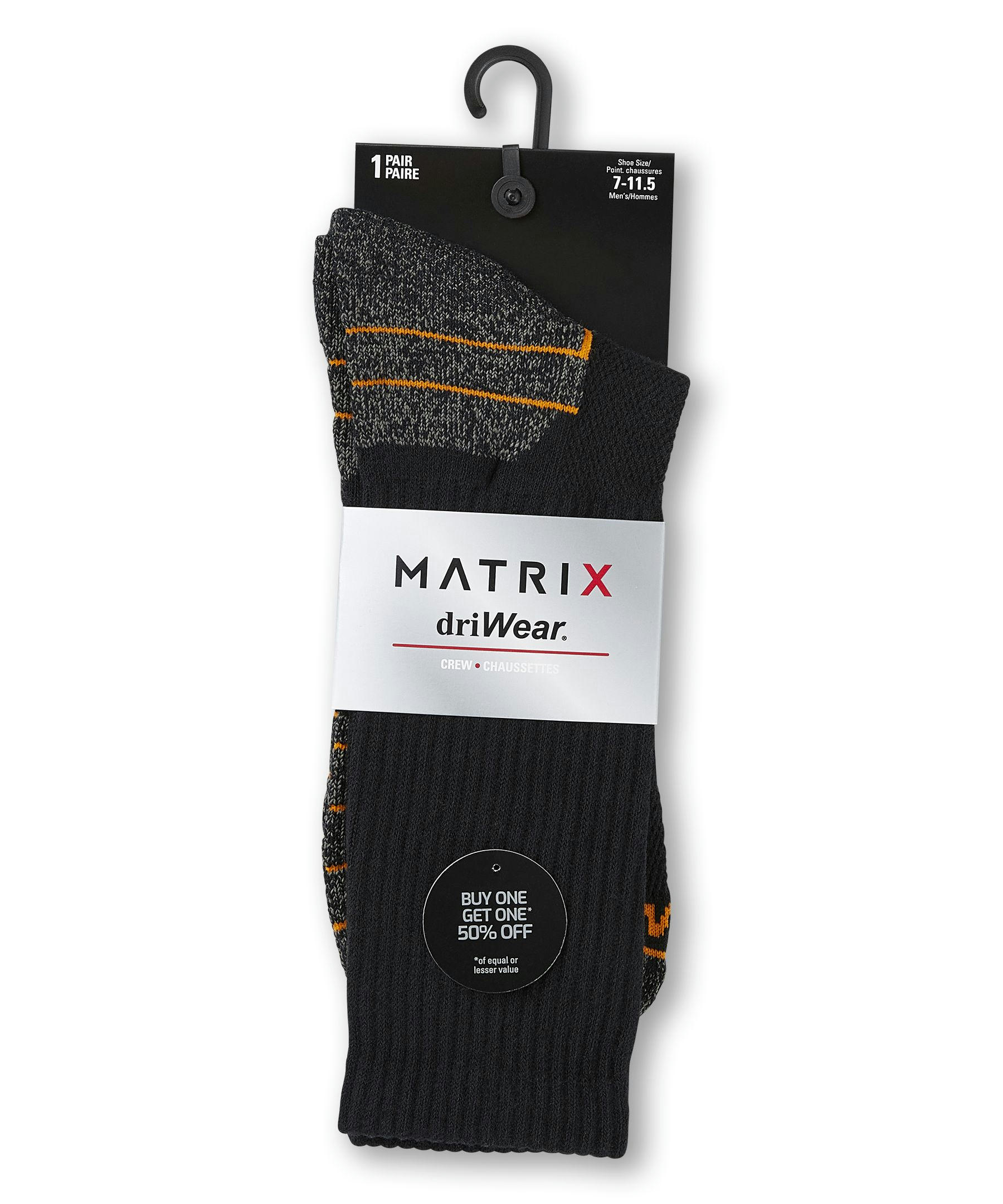 Matrix Men's Driwear Crew Sport Socks