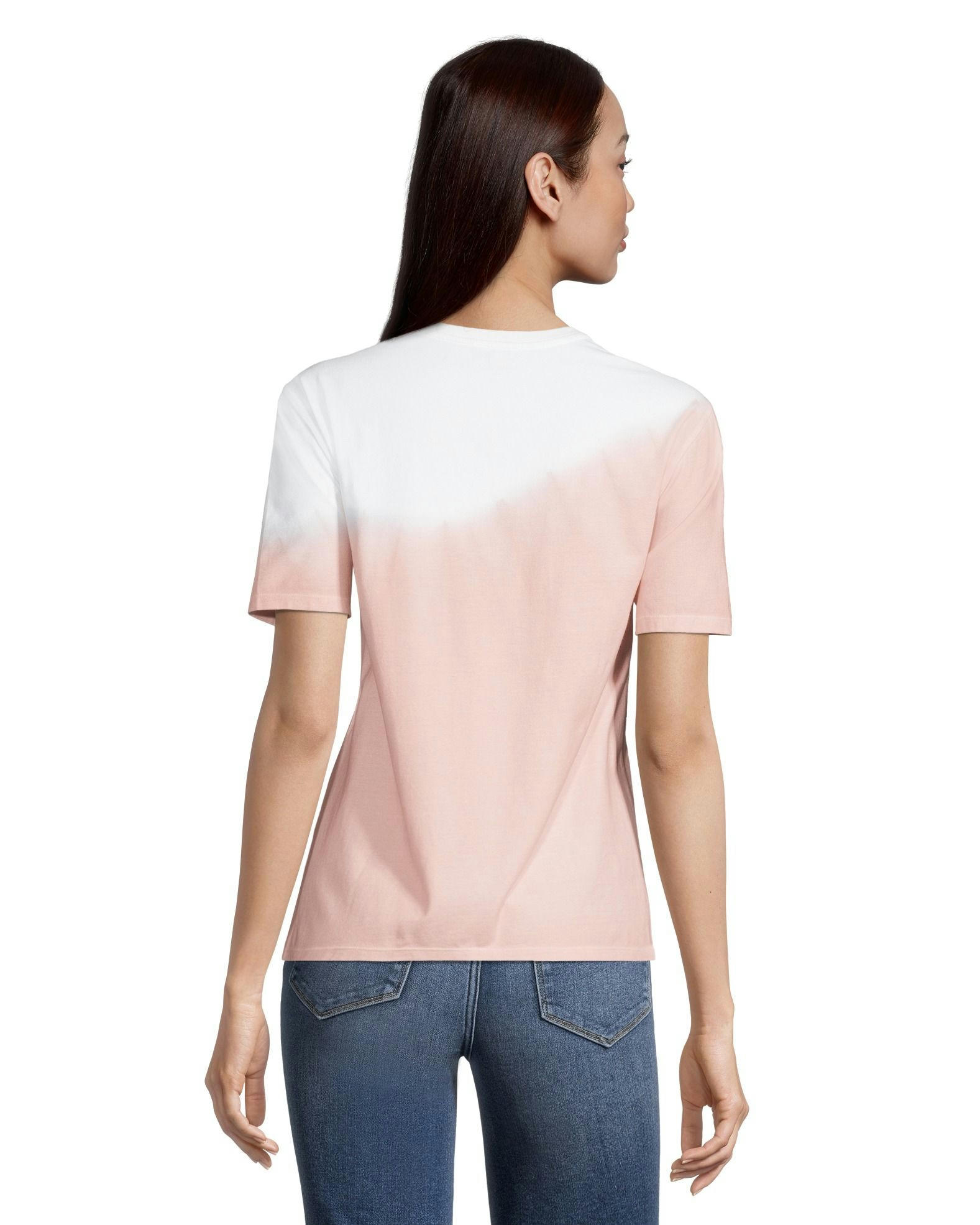 Women's Semi-Fitted Crewneck Tie Dye Graphic T Shirt