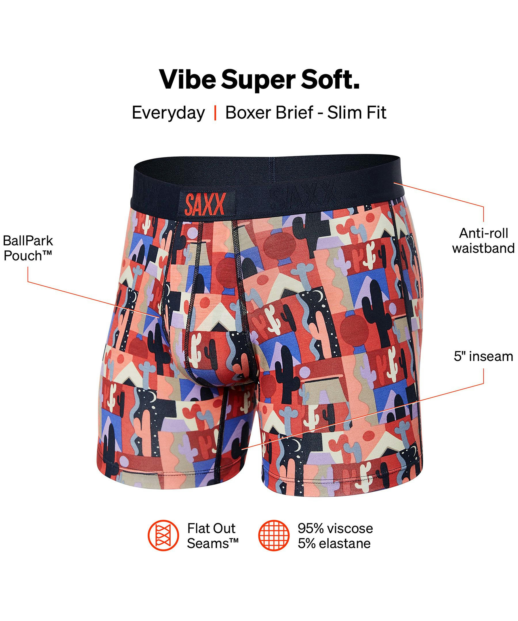 SAXX Vibe Men's Boxer Brief, Underwear, Breathable, Modern Fit