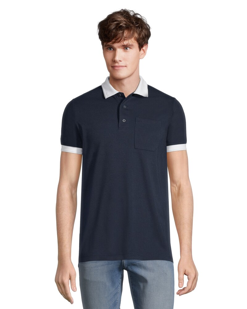 Men's 3 Button Placket Pique Polo Shirt