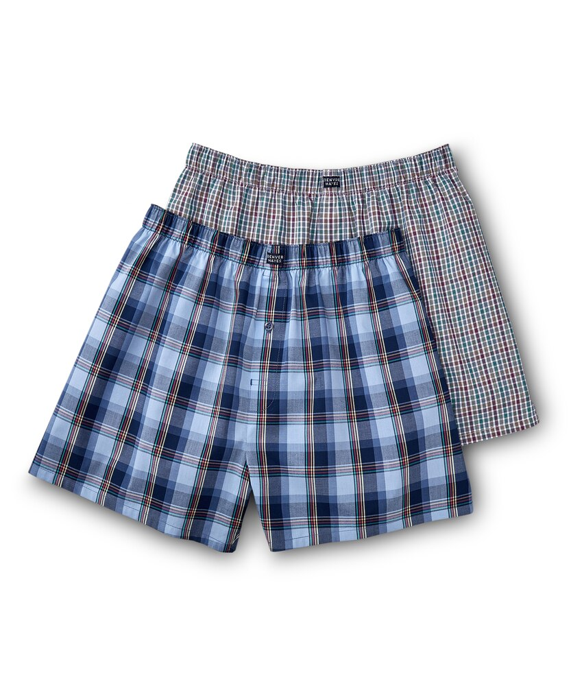 Denver Hayes Men's 2 Pack Woven Boxer