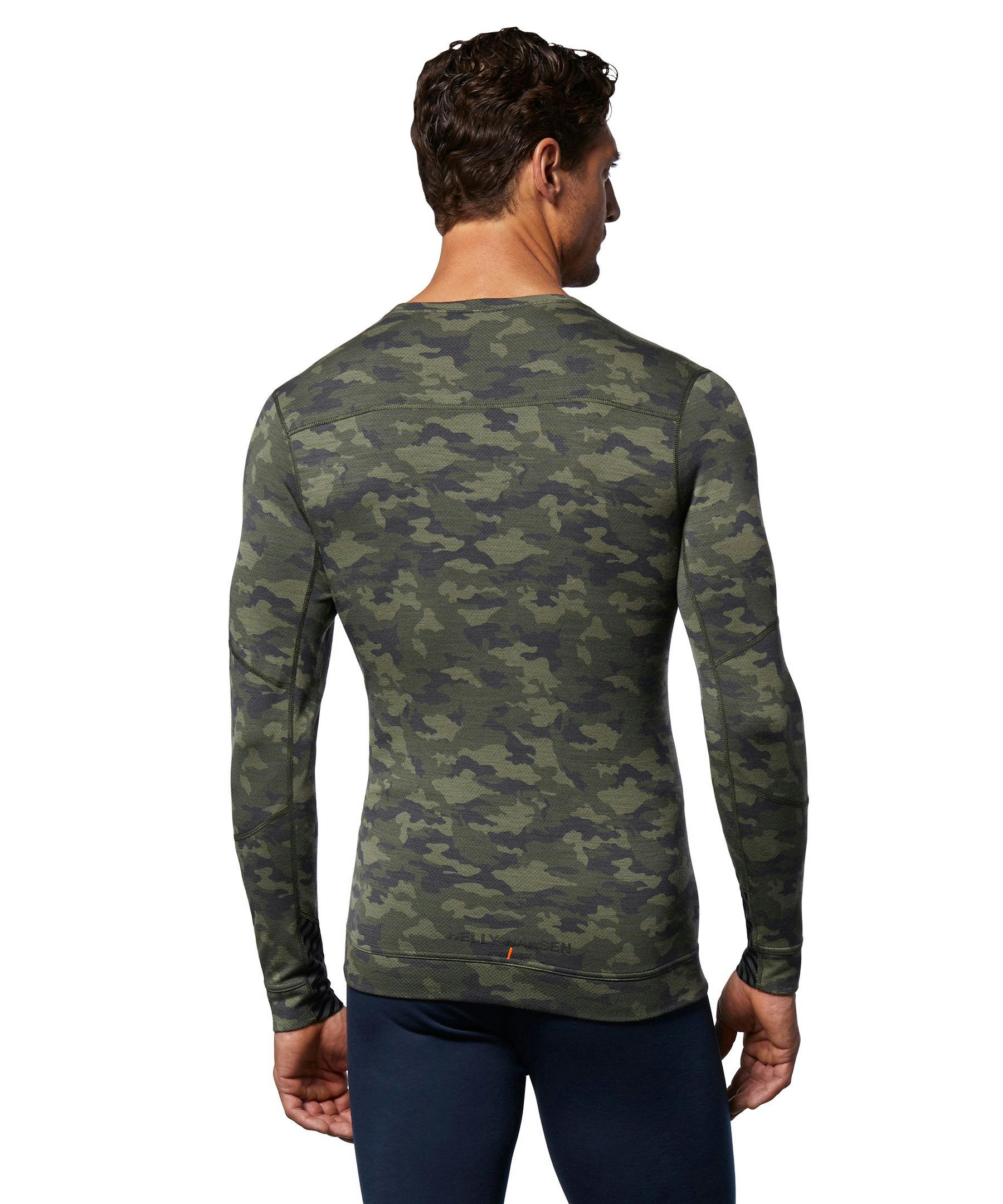 Helly Hansen Workwear Men's Lifa Merino Crew Neck Thermal Base Layer Long Sleeve Shirt - Black