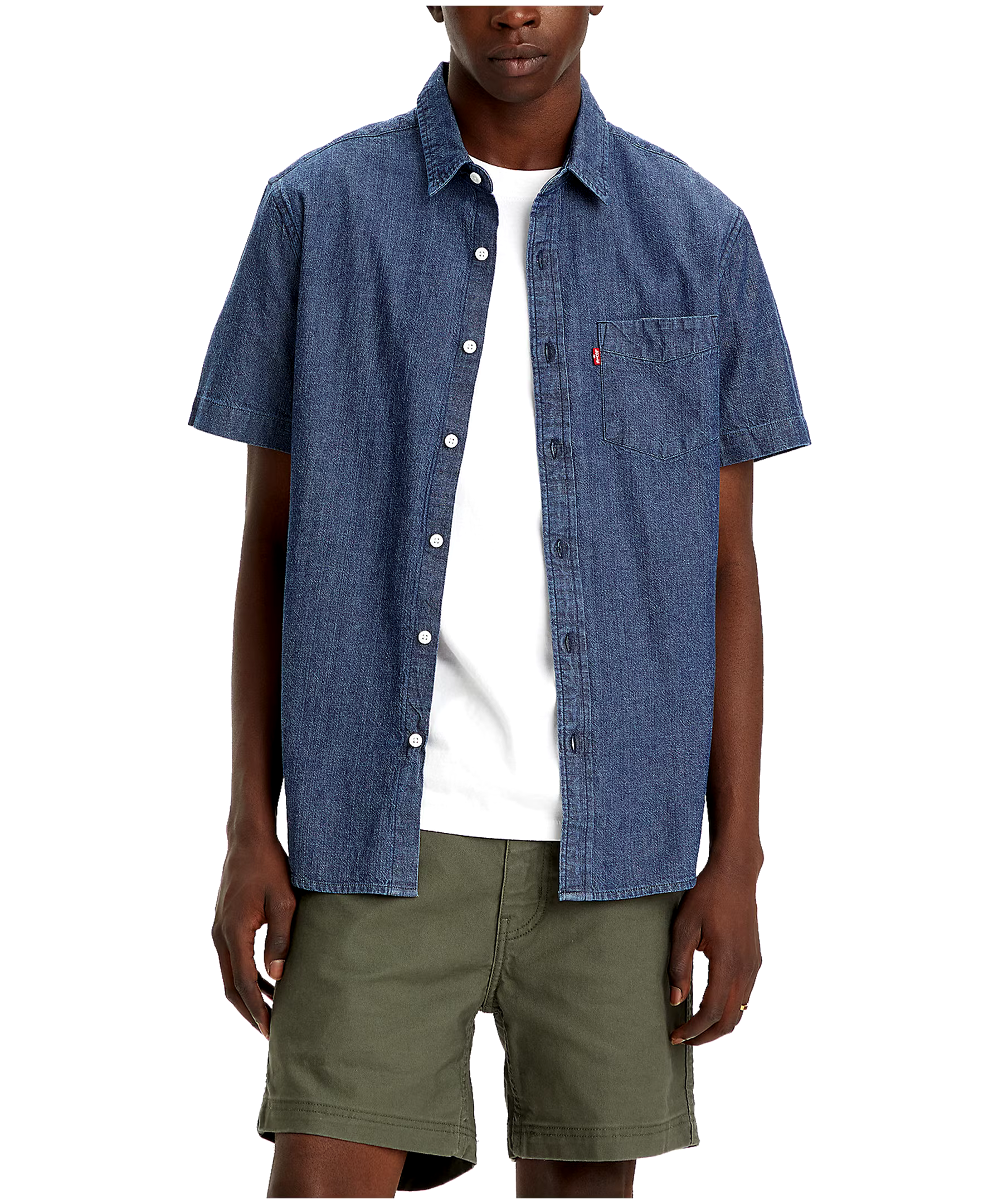 Men's Classic Button Down Short Sleeve Standard Shirt