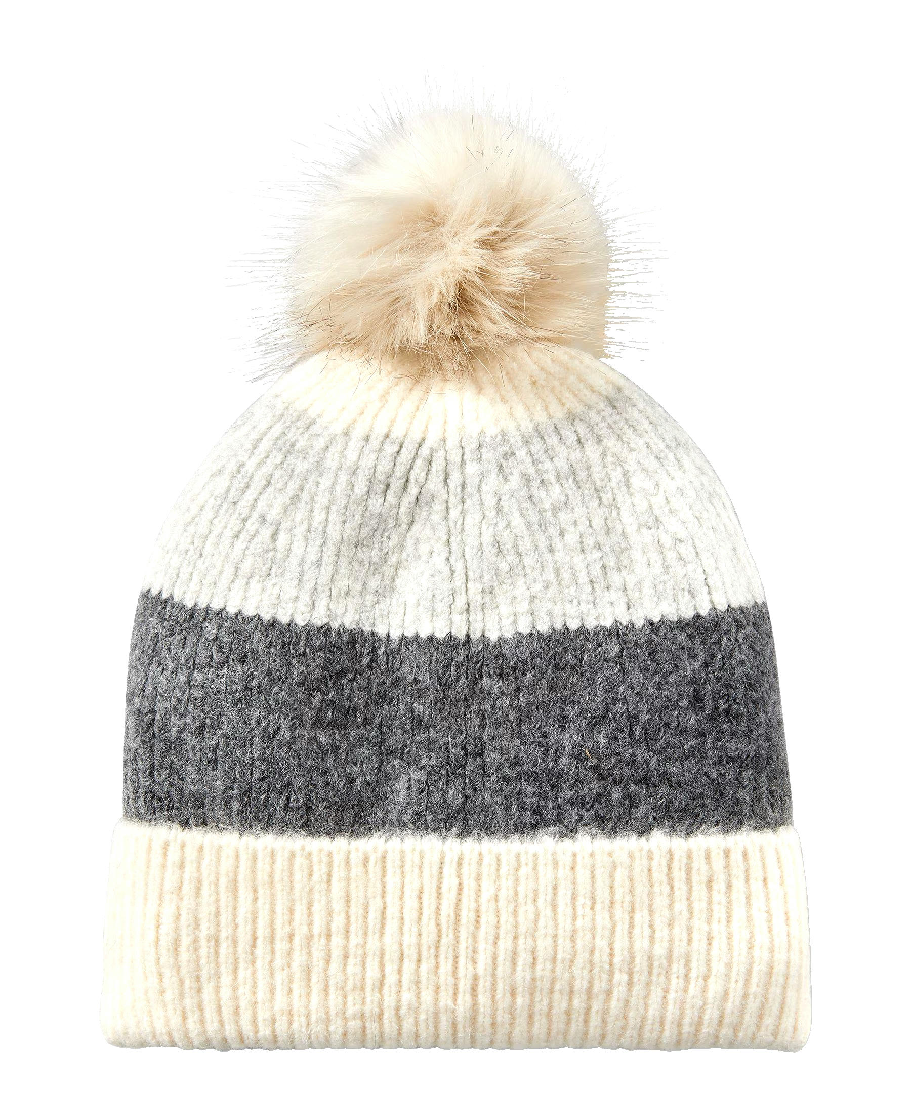Denver Hayes Women's Fine Knit Cuff Pom Toque