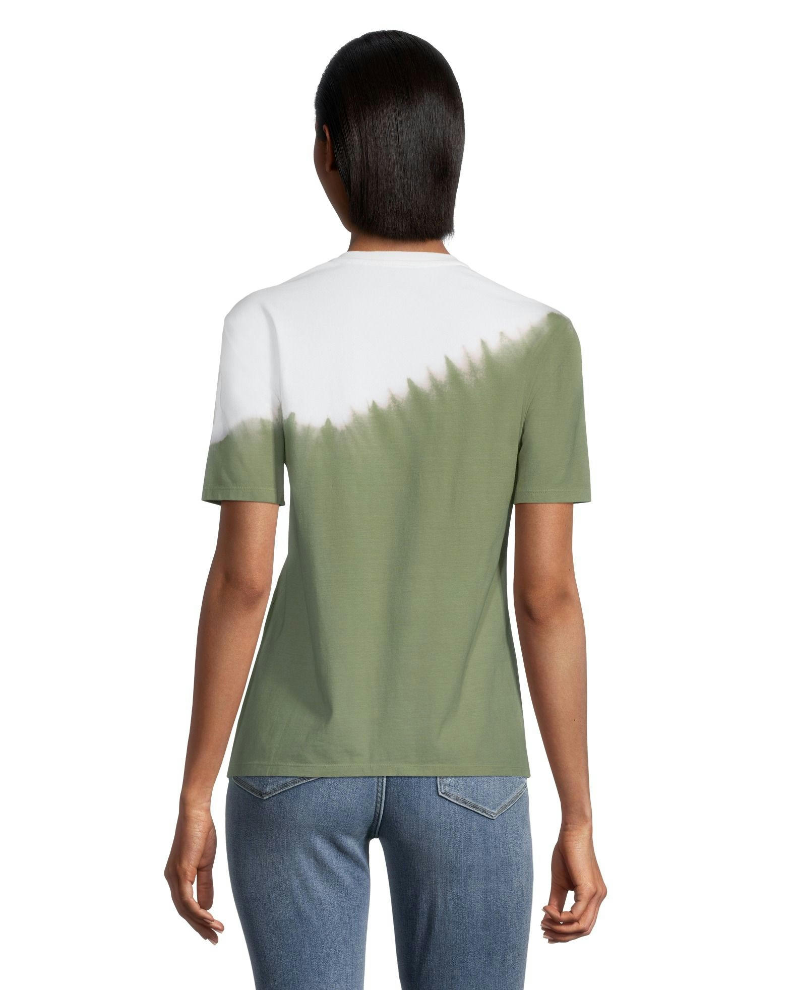 Women's Semi-Fitted Crewneck Tie Dye Graphic T Shirt