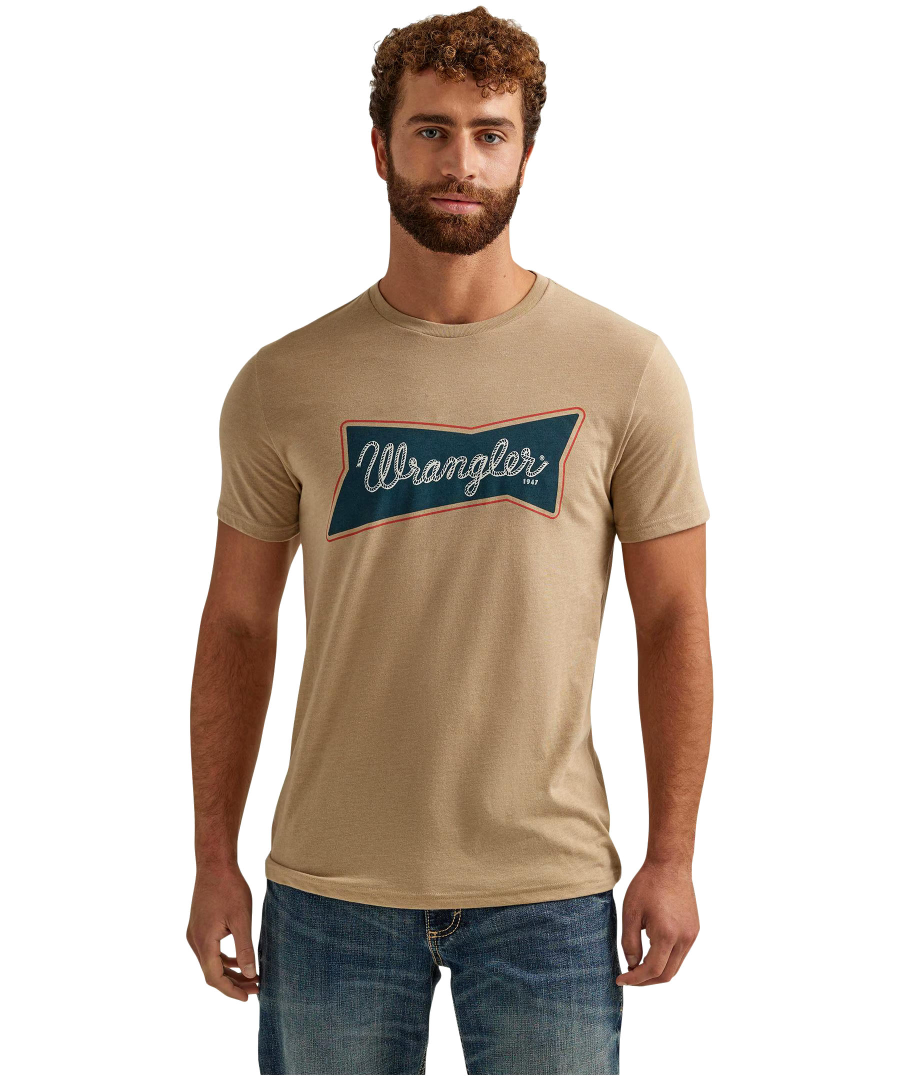 Wrangler Men's Rope Graphic Logo Short Sleeve T Shirt