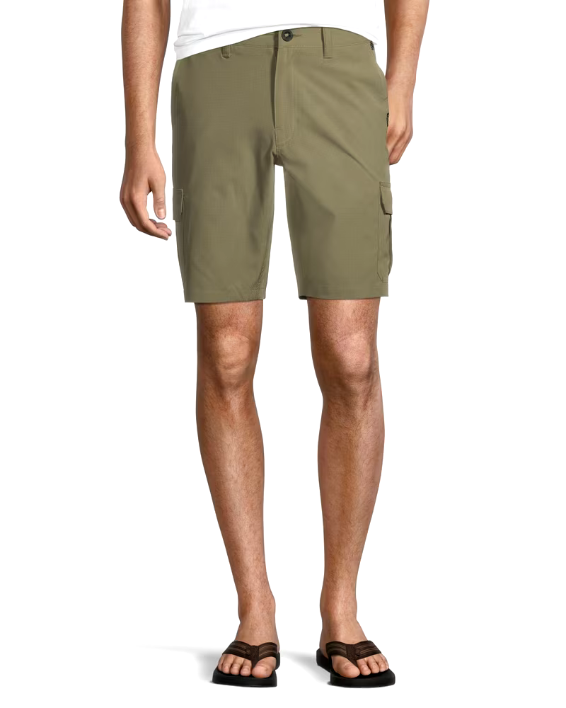 Men's Mid Rise Stretch Ripstop Quick Dry Cargo Hybrid Shorts