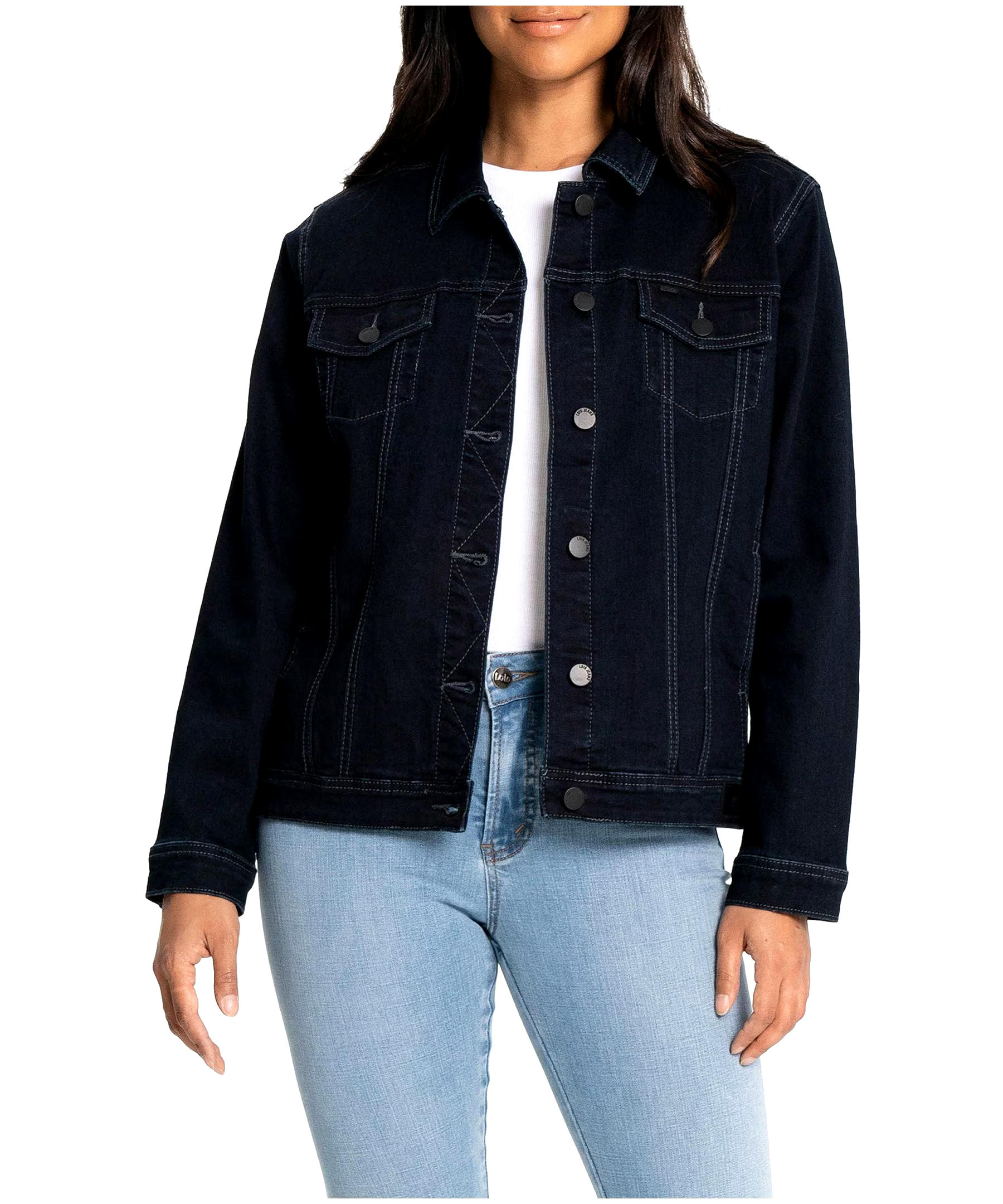 Lois Hailey Relaxed Fit Stretch Denim Jacket