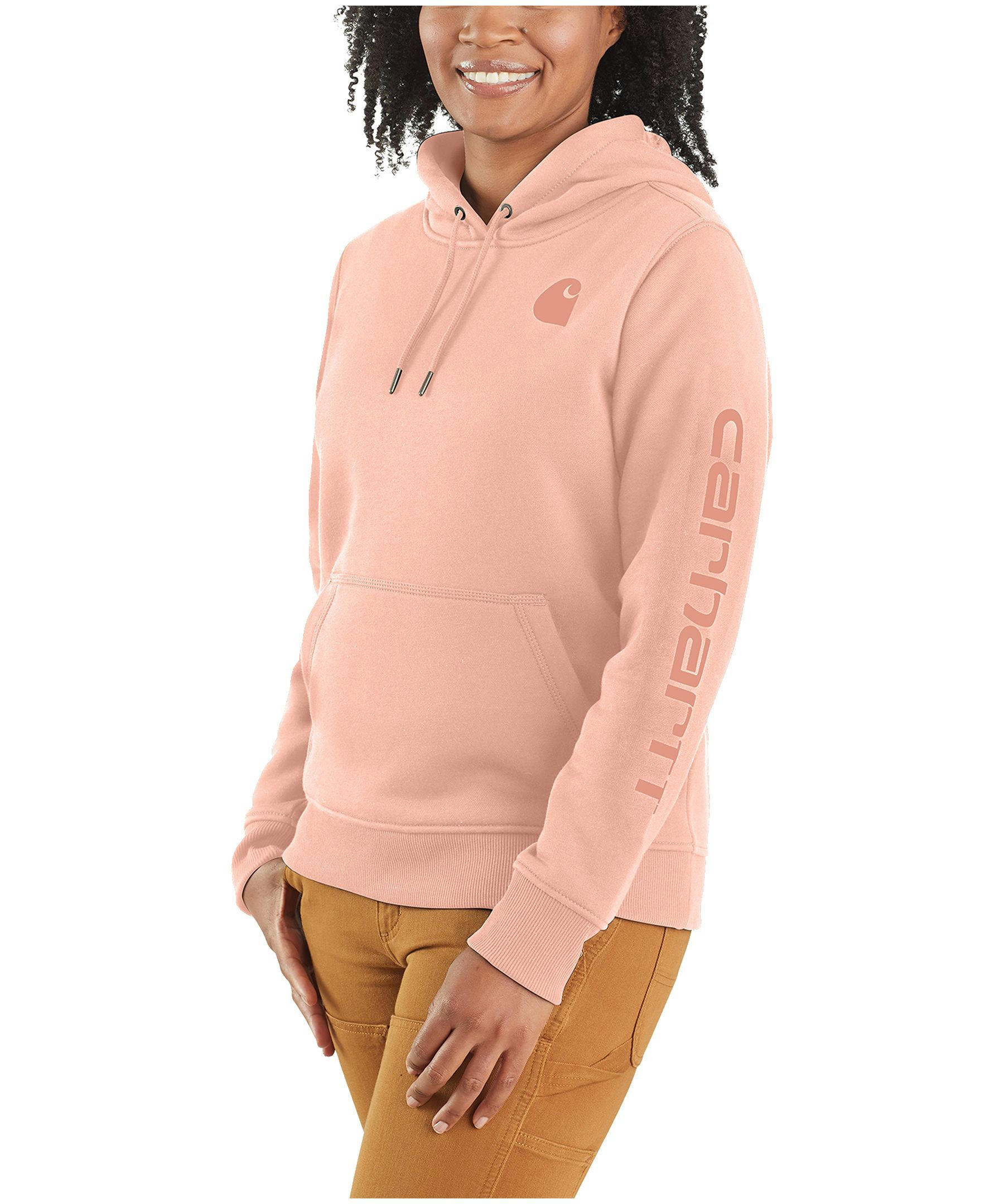 Carhartt Women's Relaxed Fit Sleeve Logo Graphic Hoodie