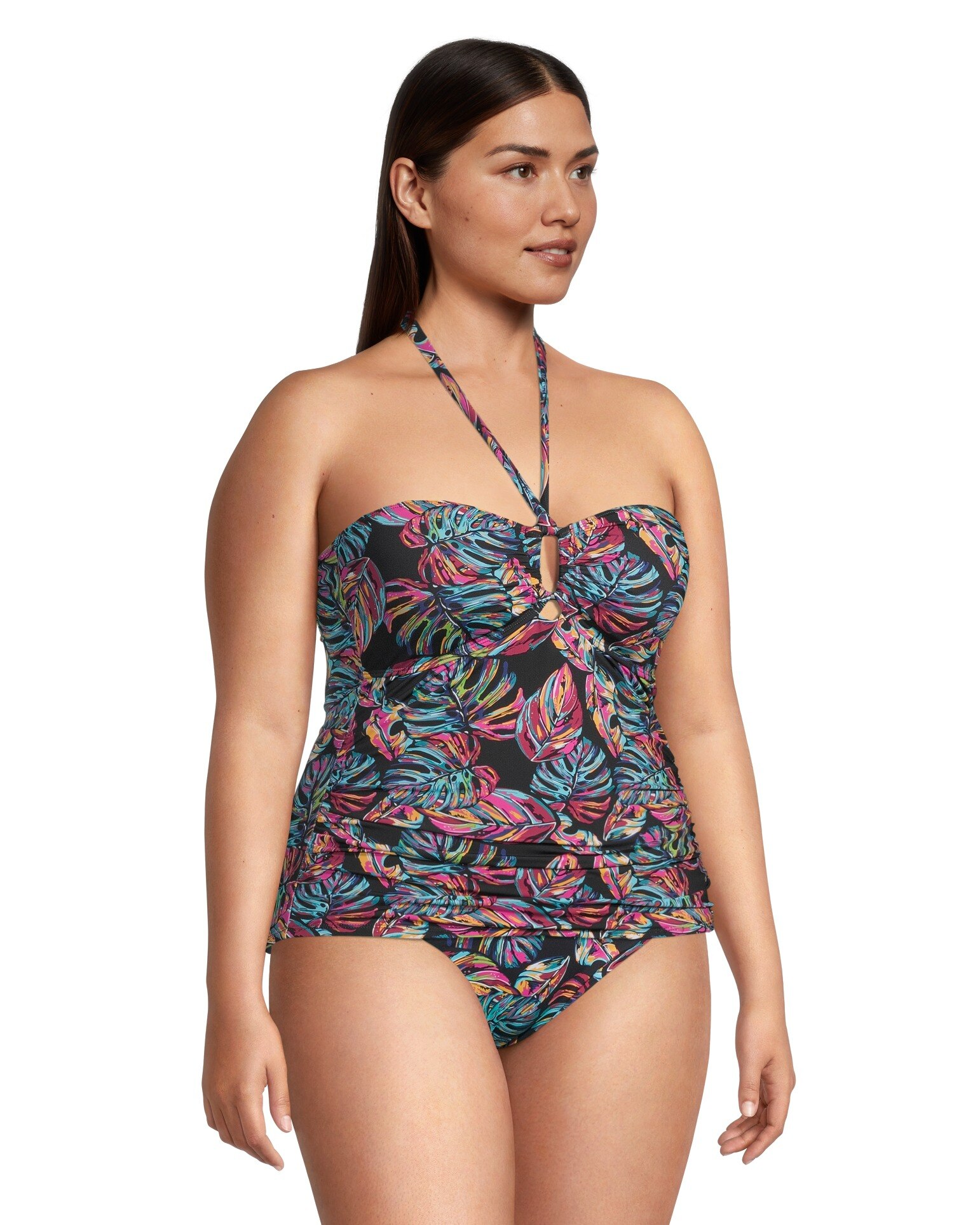 Women's Halter Bandeau Tankini Swim Top